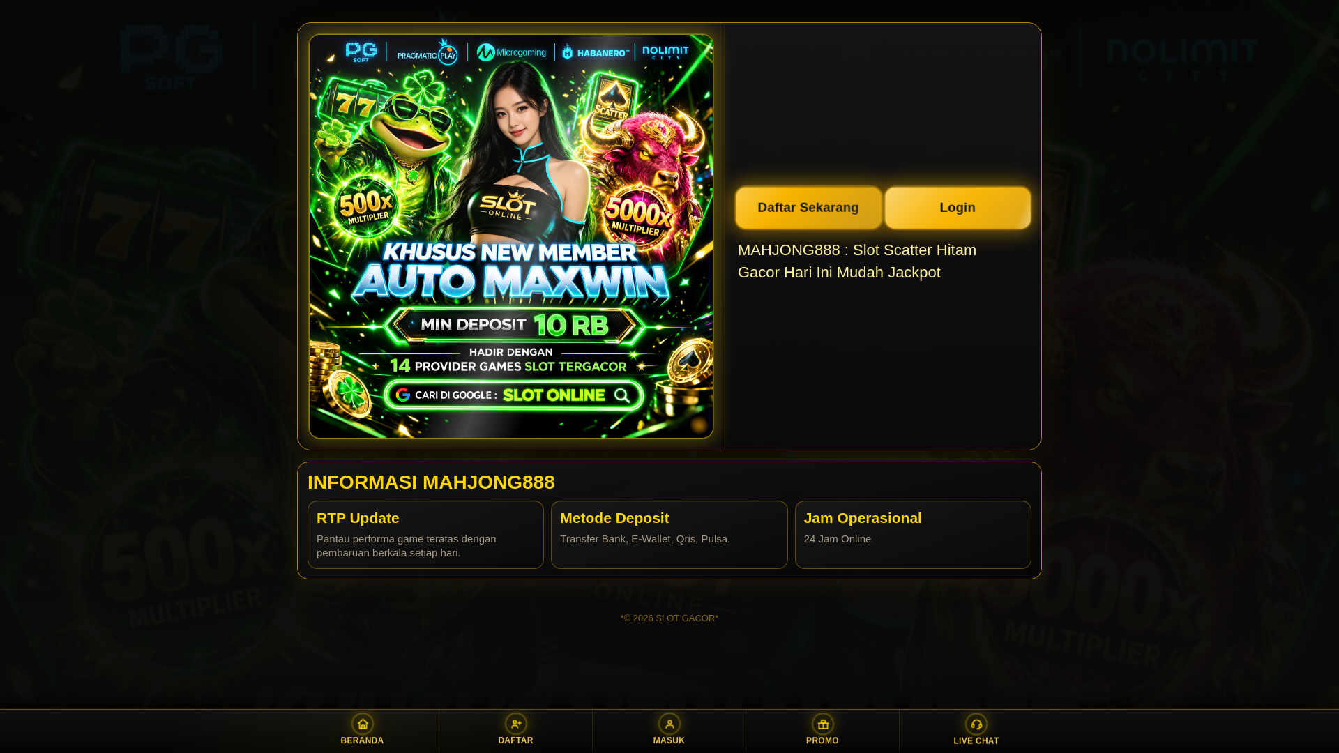 website screenshot of https://mahjong888-magicraft.pages.dev/