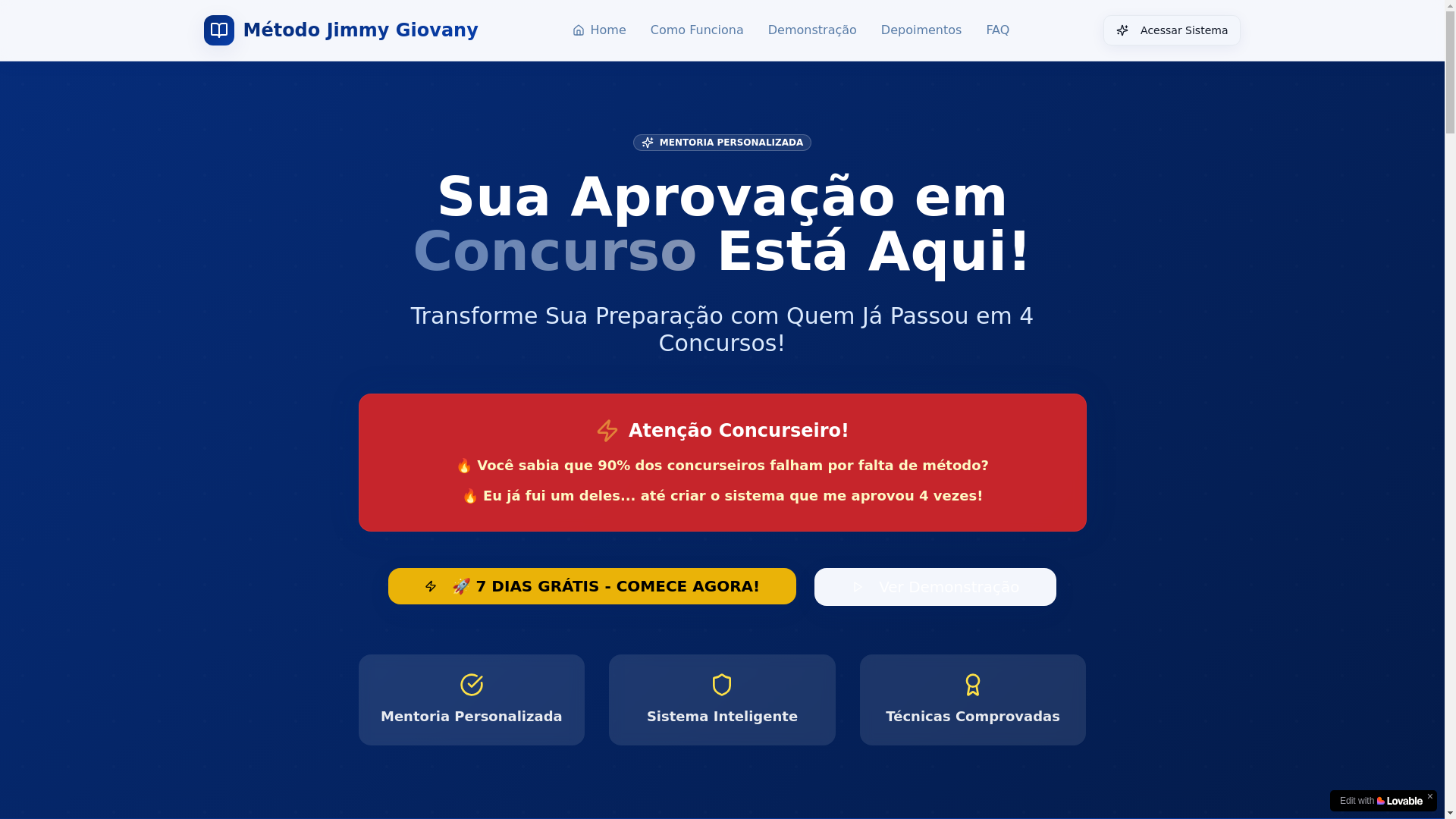 website screenshot of https://jimmygiovany.com.br/