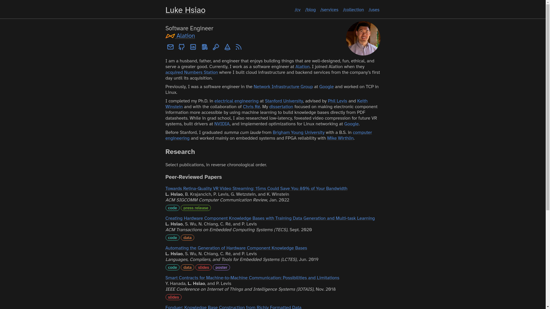 website screenshot of https://luke-hsiao-dev.pages.dev/