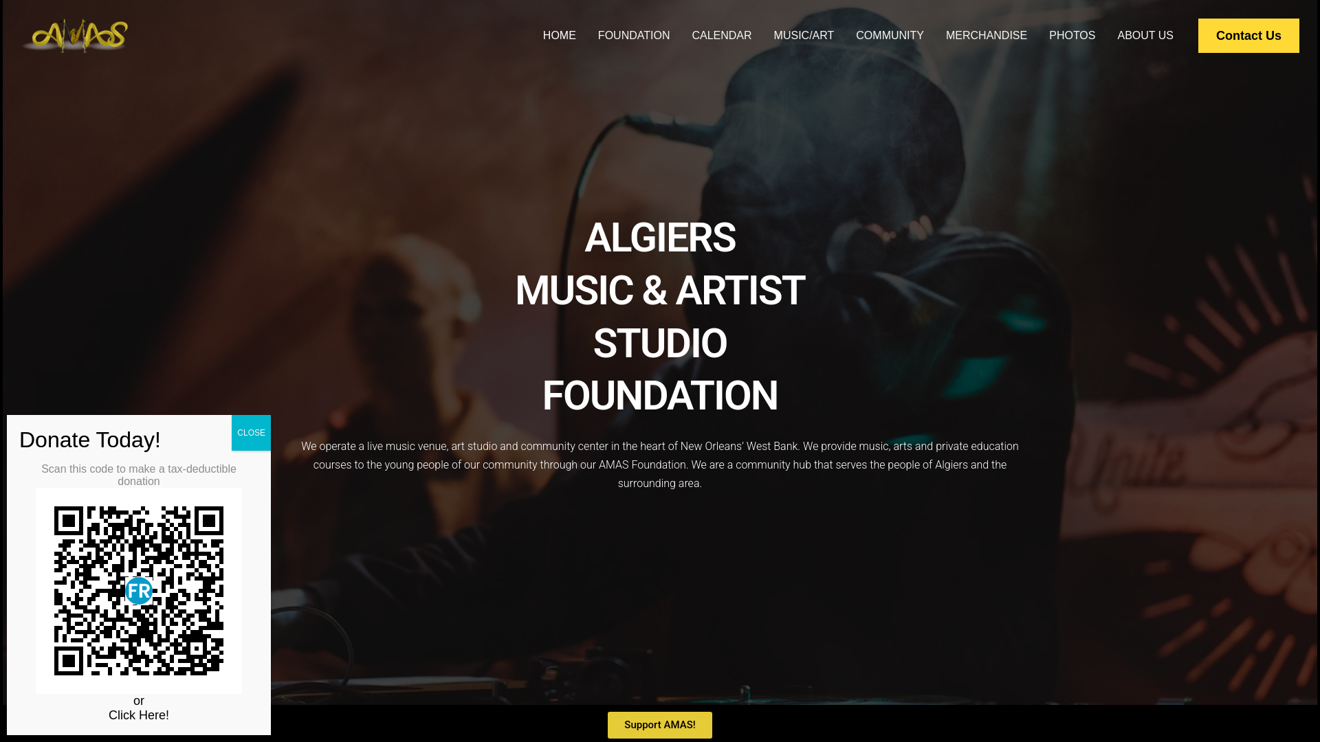 website screenshot of https://nolamastudio.com/