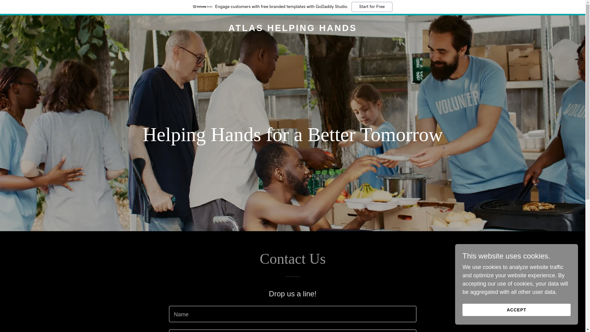 website screenshot of https://atlashelpinghands.org/