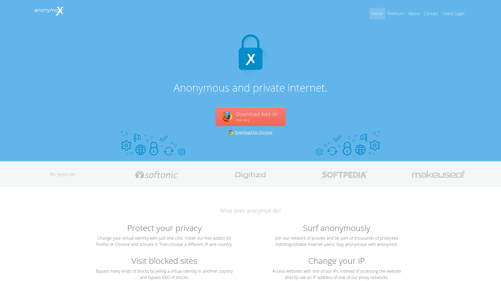 website screenshot of https://anonymox.net/