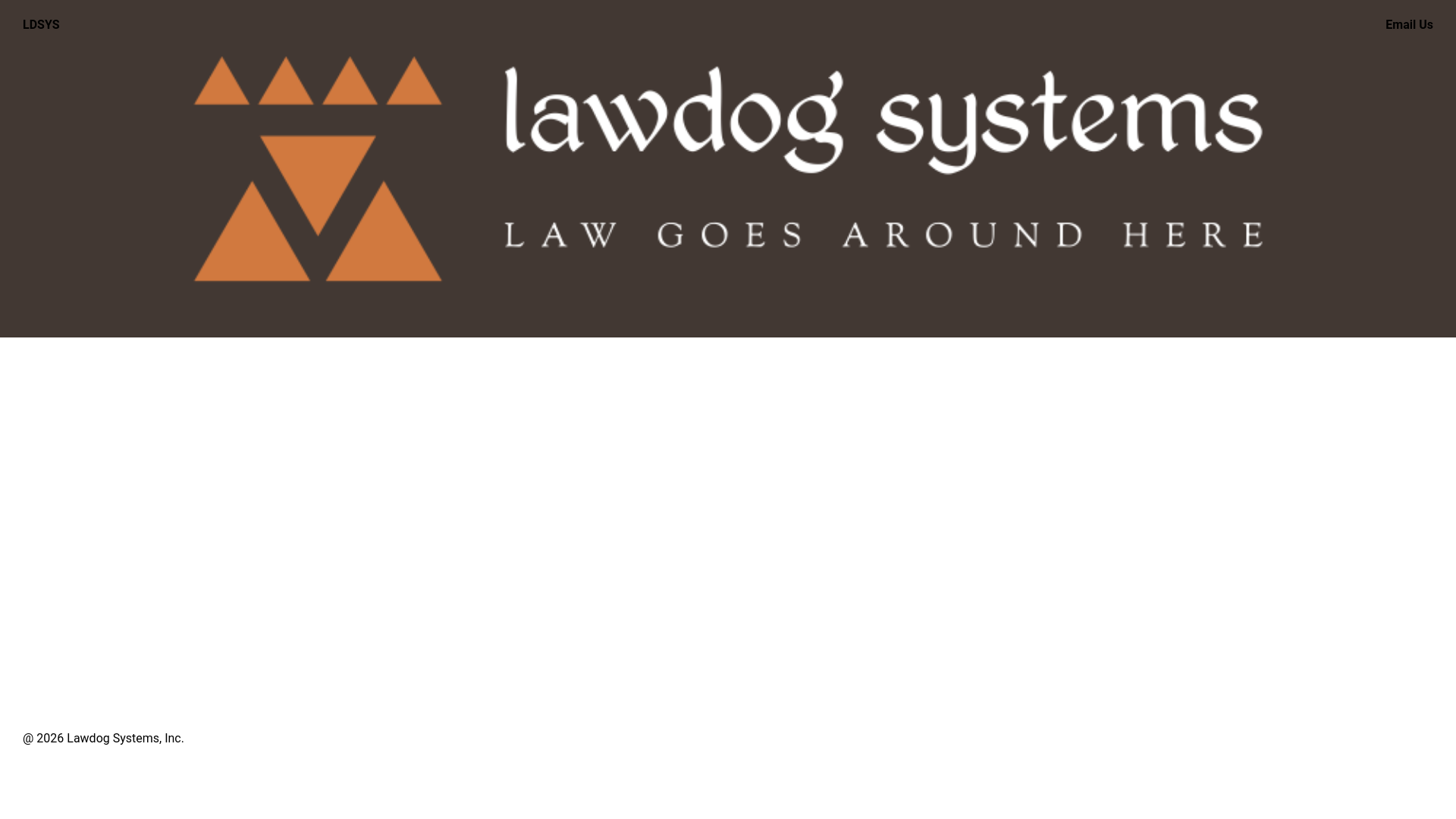 website screenshot of https://lawdogsystems.com/