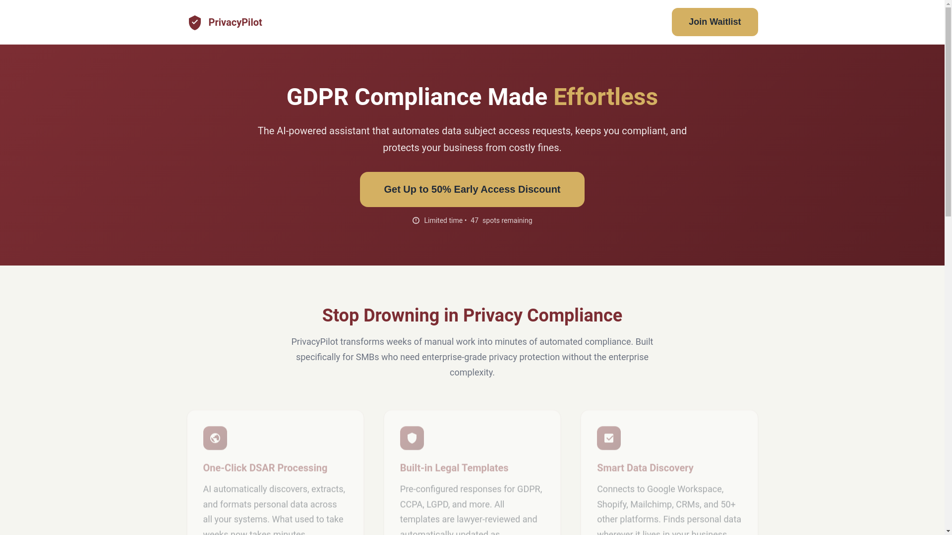 website screenshot of https://privacy-pilot.pages.dev/