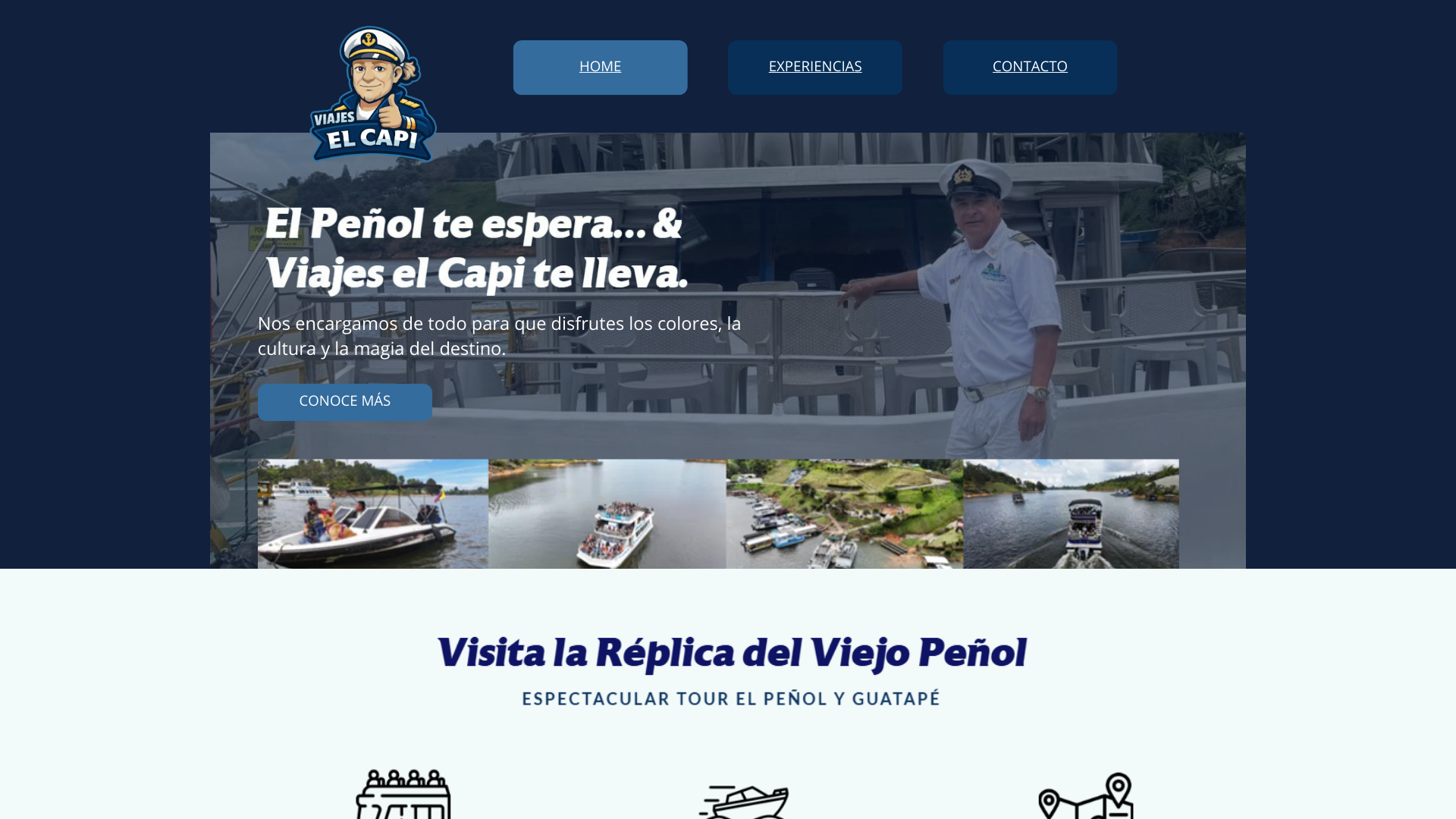website screenshot of https://viajeselcapi.com/