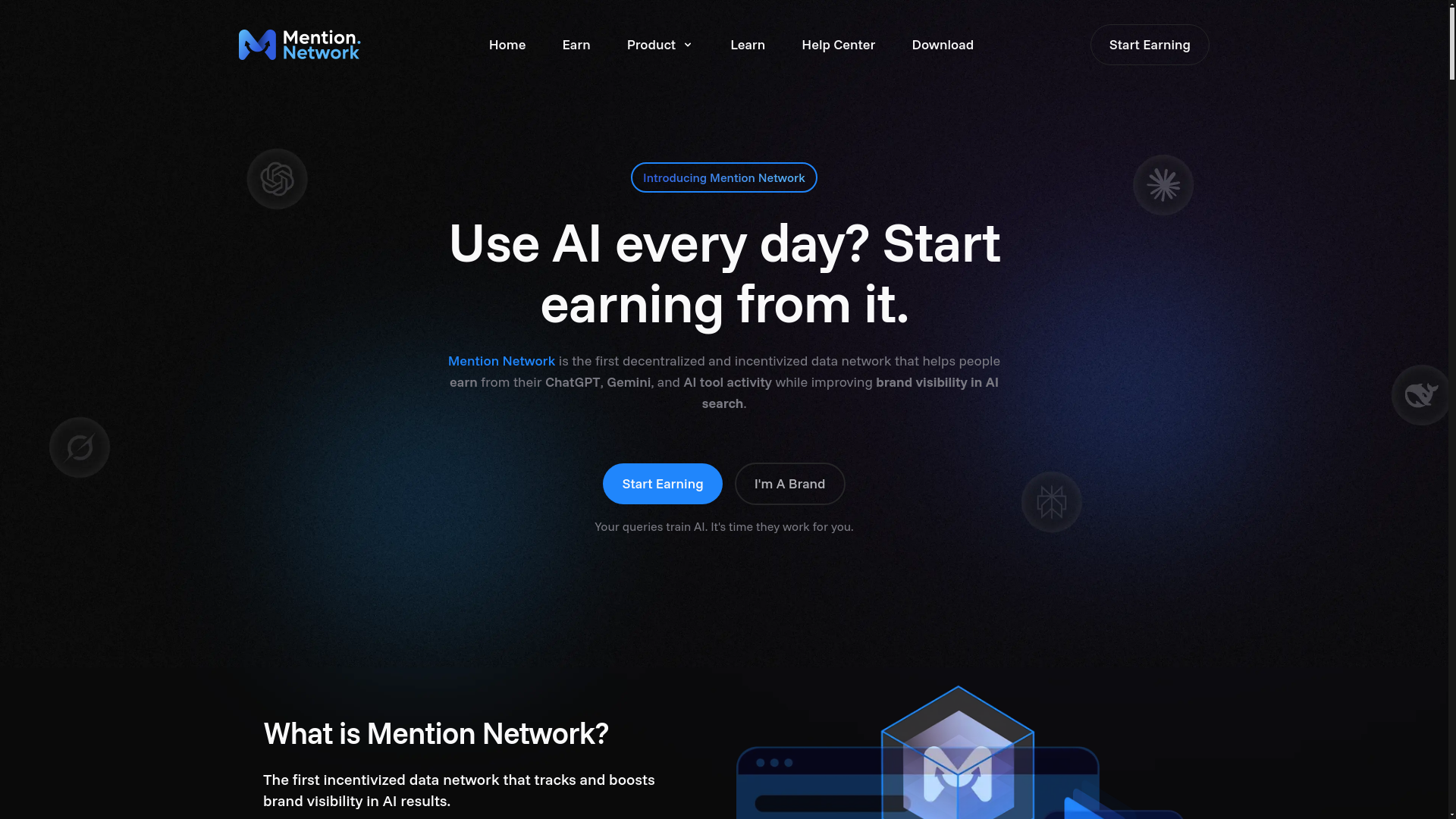 website screenshot of https://dev-mention-network-landing-page.pages.dev/