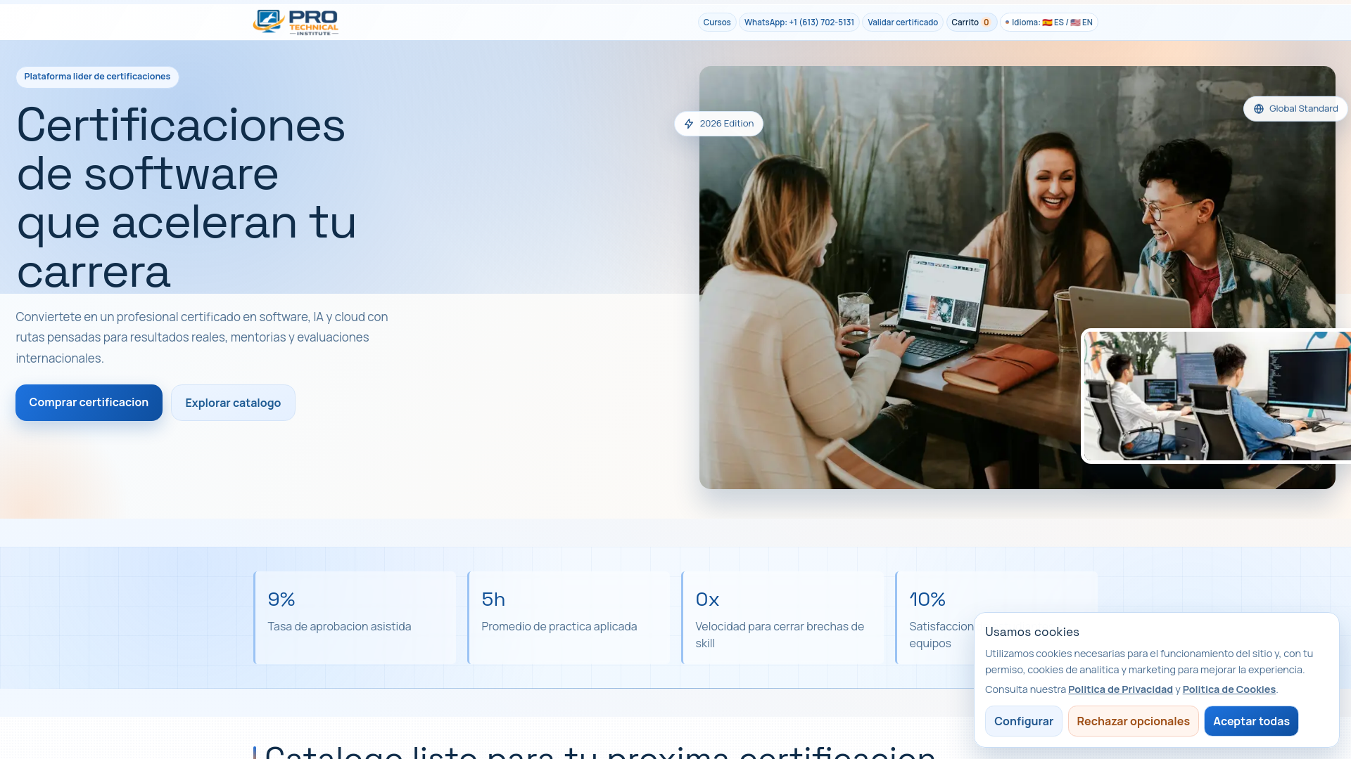 website screenshot of https://protechinstitute.net/