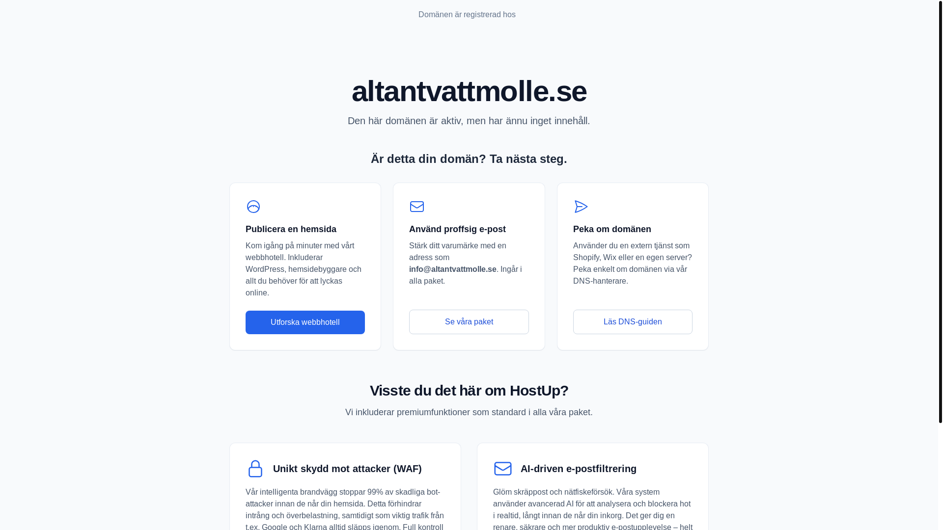 website screenshot of https://altantvattmolle.se/