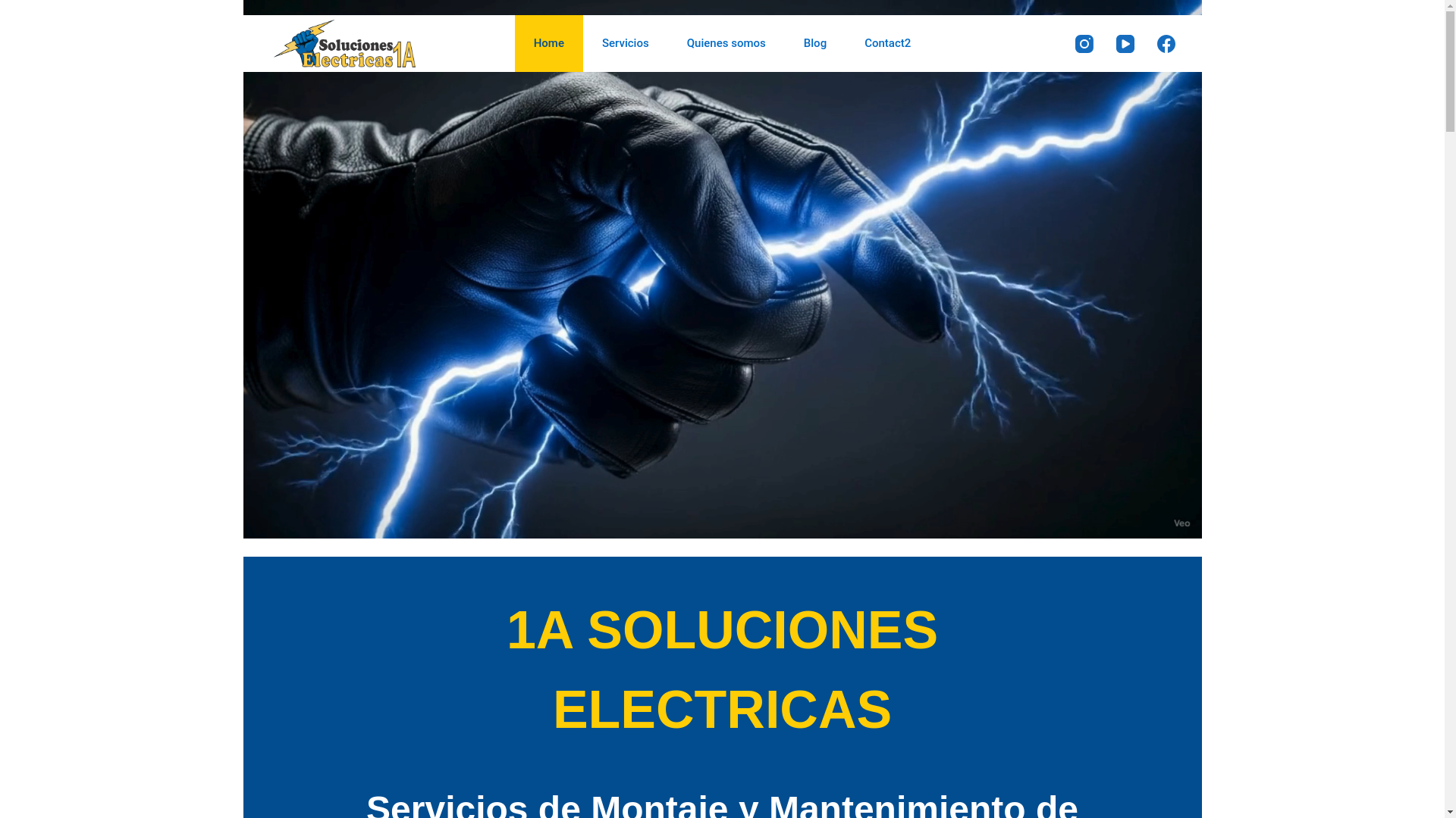 website screenshot of https://1asolucioneselectricas.com/