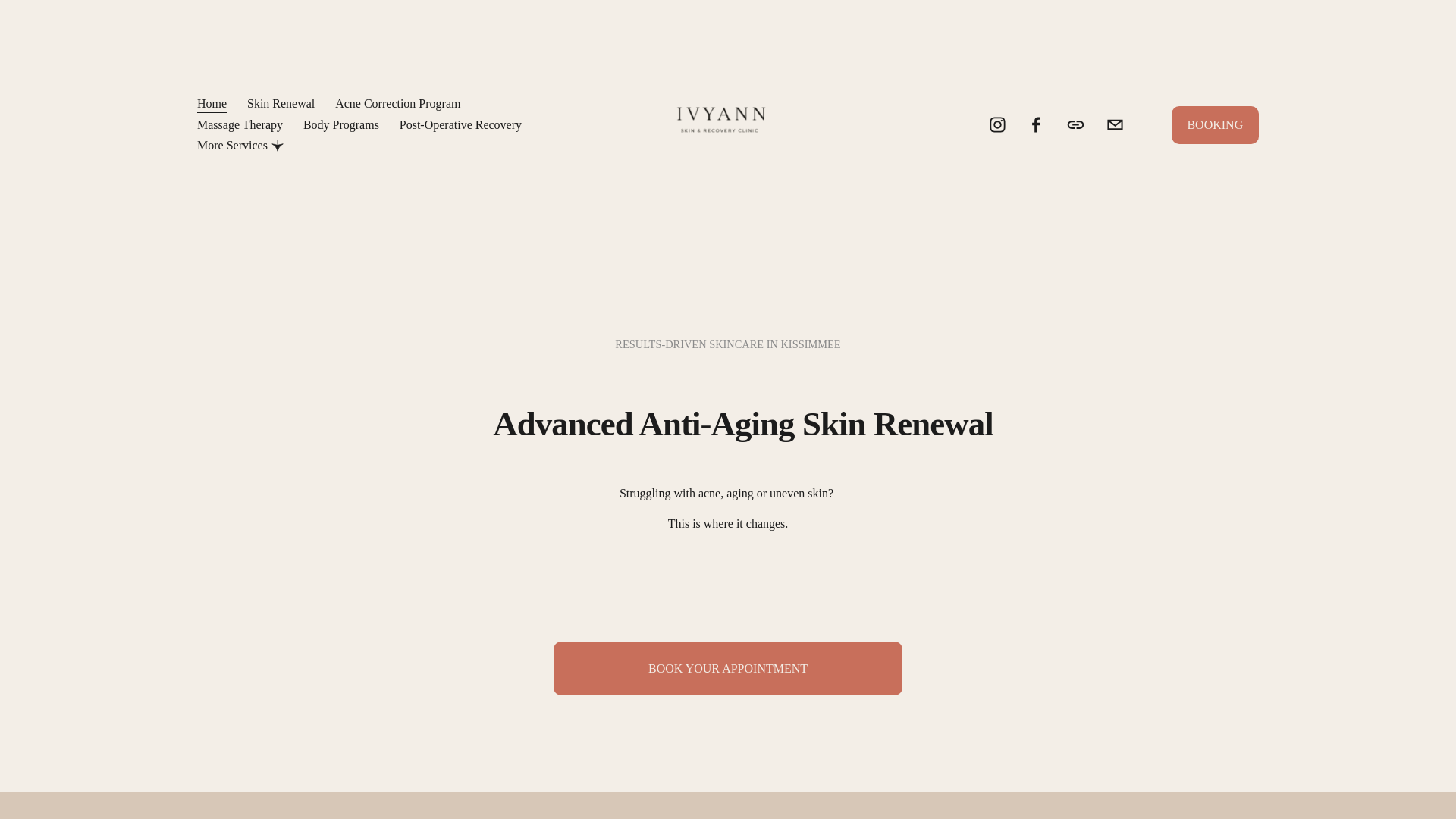 website screenshot of https://ivyannclinic.com/