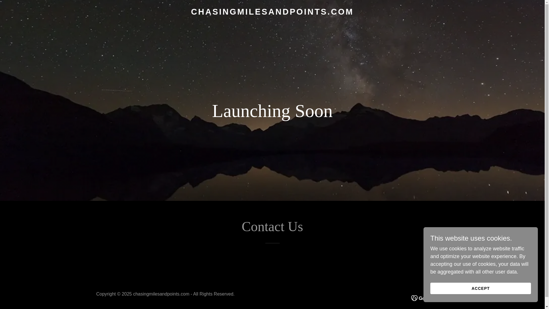 website screenshot of https://chasingmilesandpoints.com/