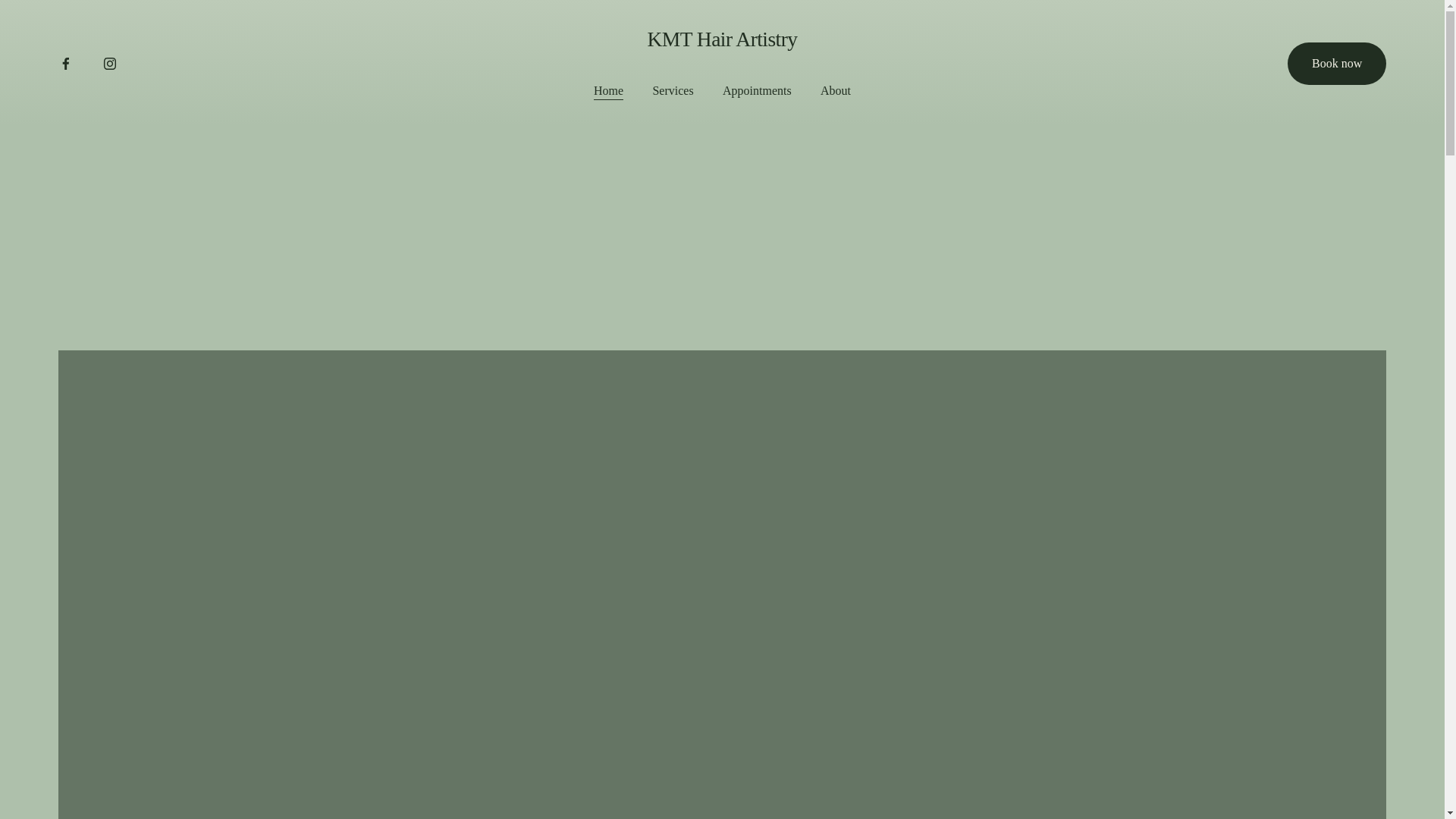 website screenshot of https://kmthairartistry.com.au/