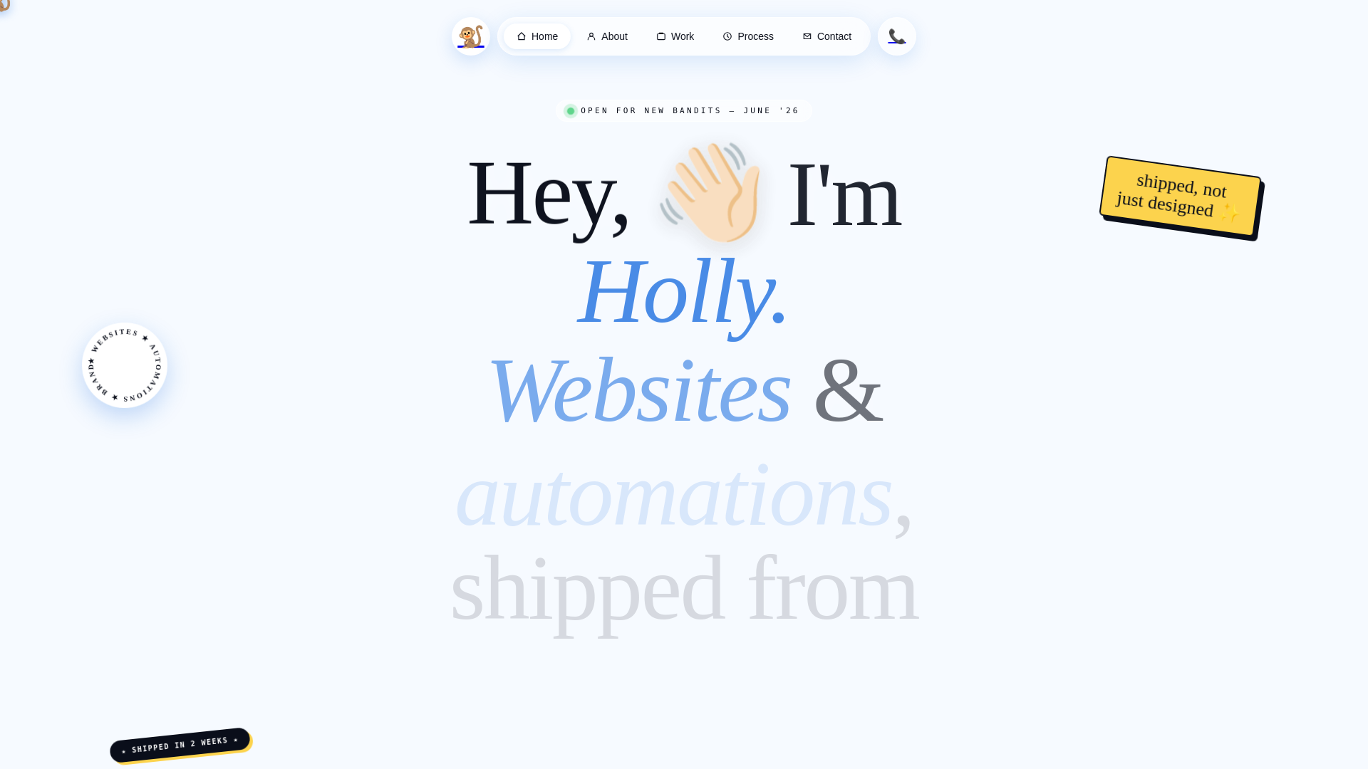website screenshot of https://banditstudios.xyz/