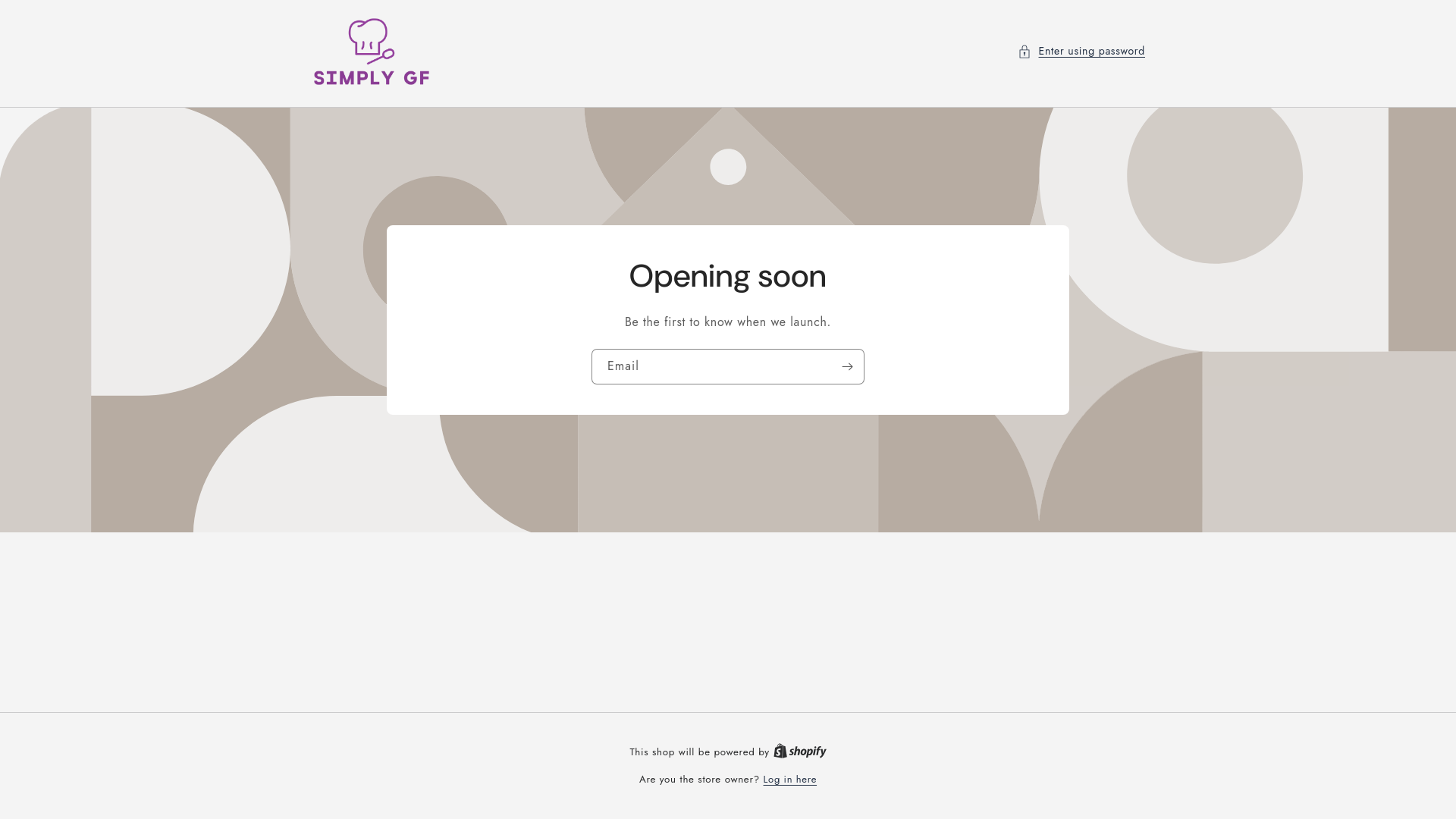 website screenshot of https://simplygf.shop/