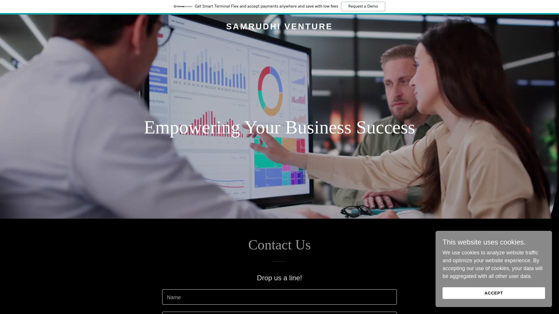 website screenshot of https://samrudhiventure.com/