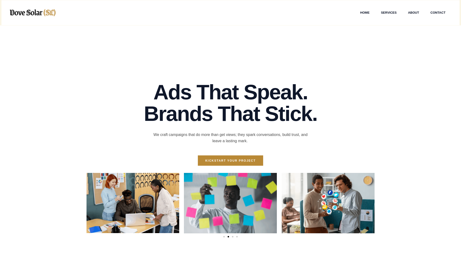 website screenshot of https://mydovesolar.com