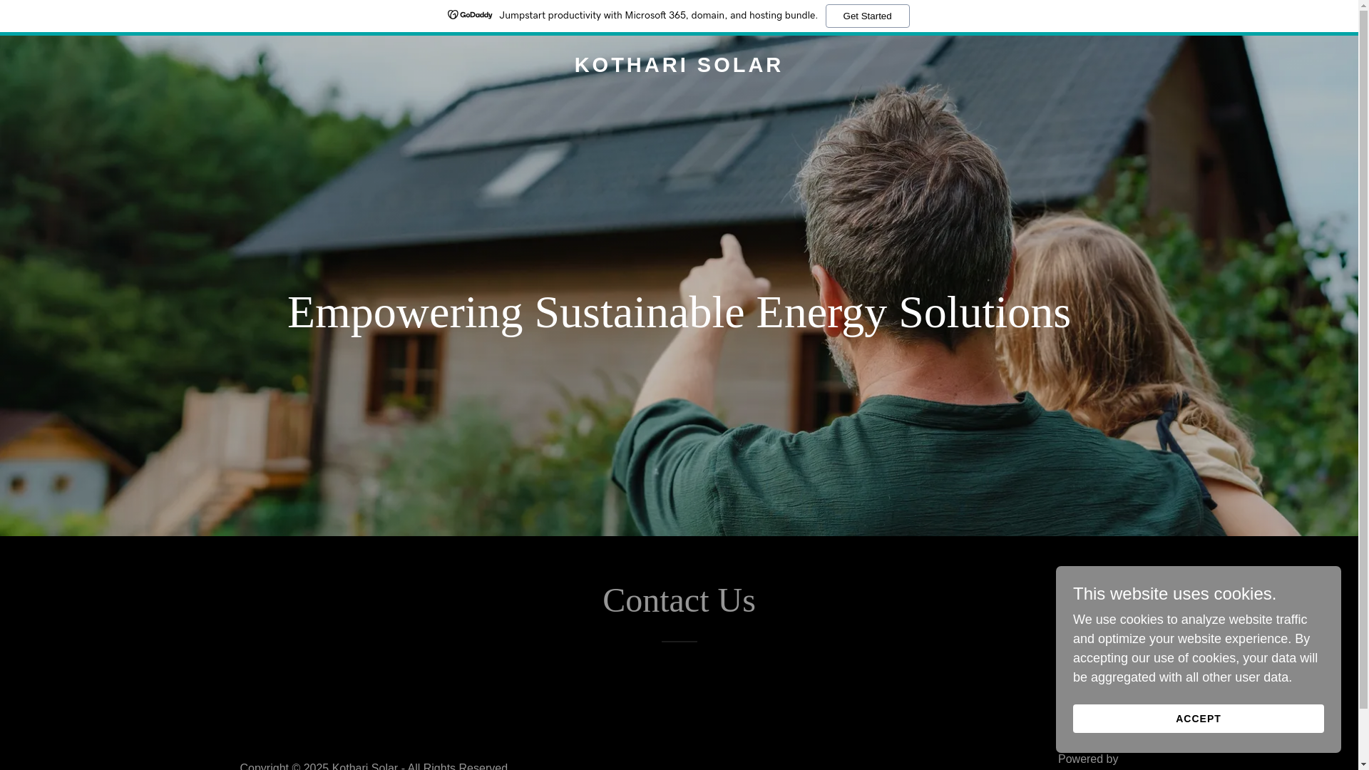 website screenshot of https://kotharisolar.co/