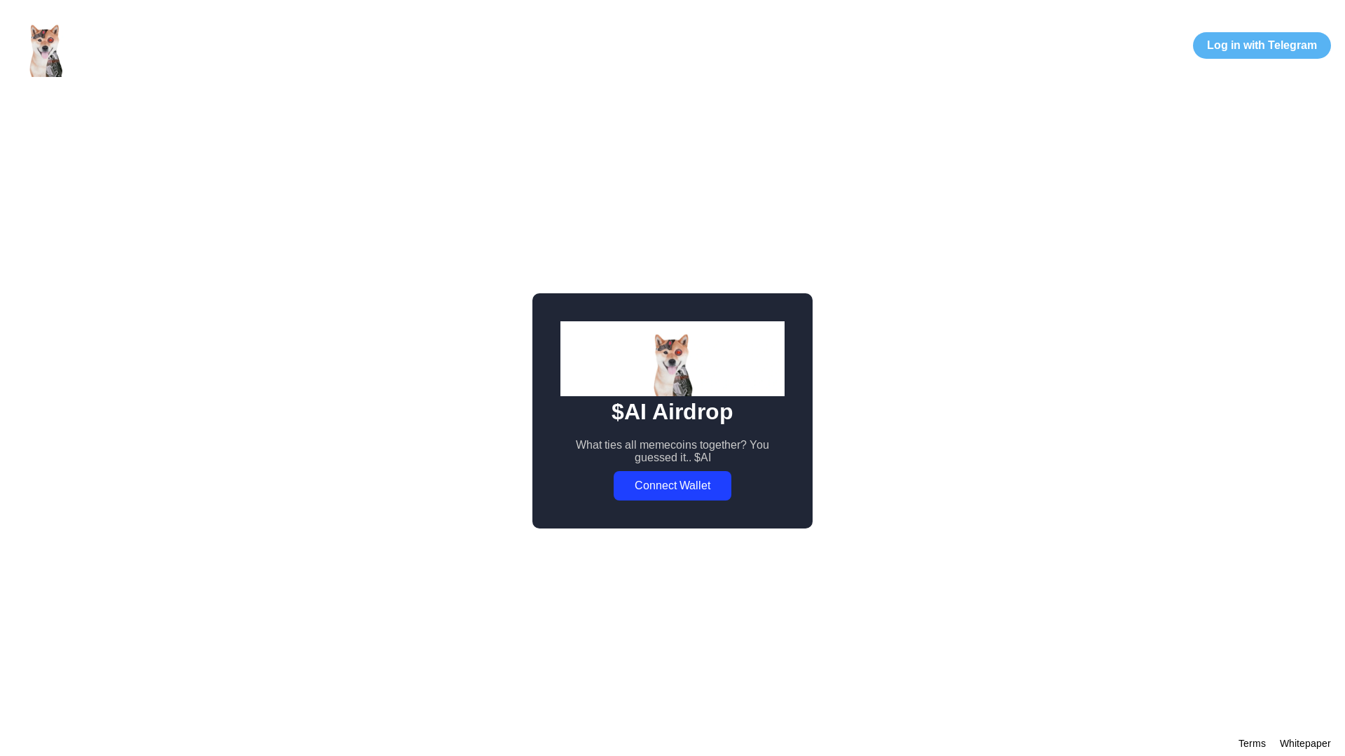 website screenshot of https://event-artificialinu.fun/