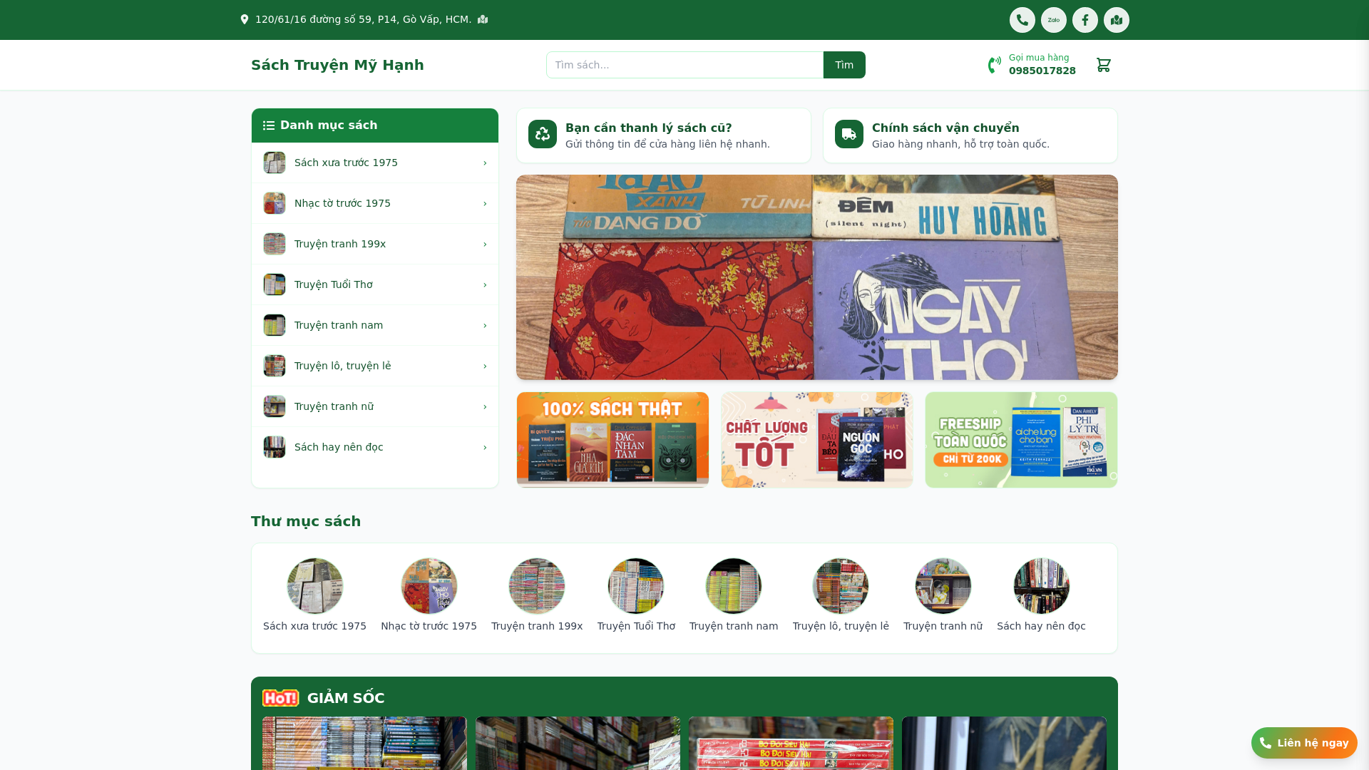 website screenshot of https://hieusachmyhanh.com/