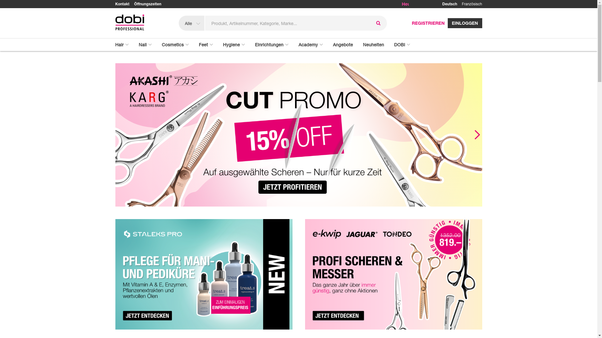 website screenshot of https://www.dobi.ch/
