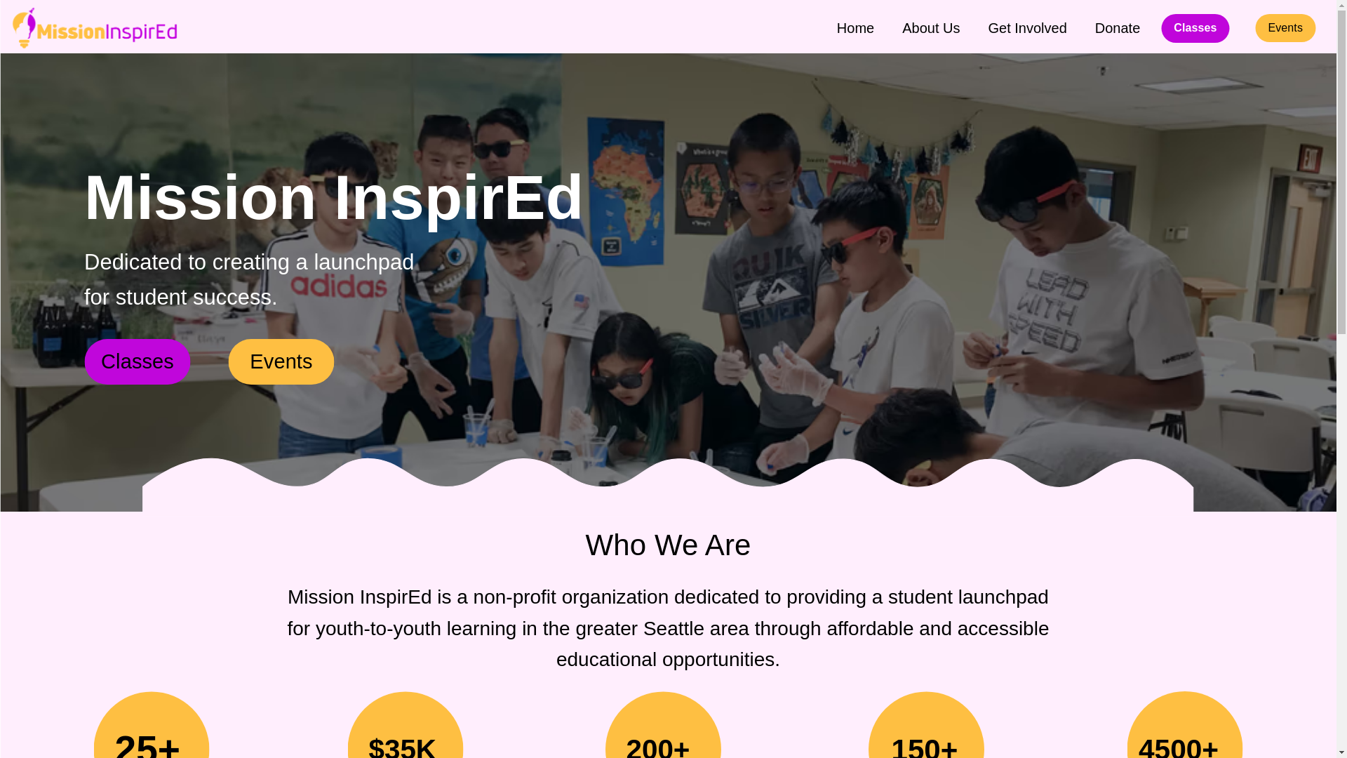 website screenshot of https://themissioninspired.org/