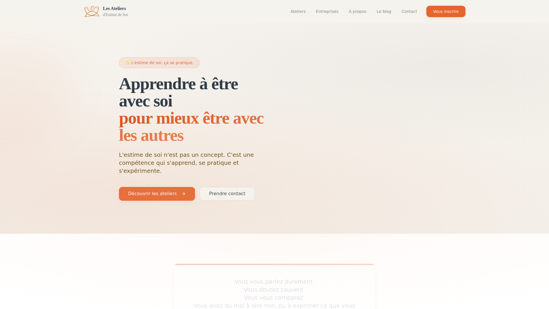 website screenshot of https://atelier-estime.fr/
