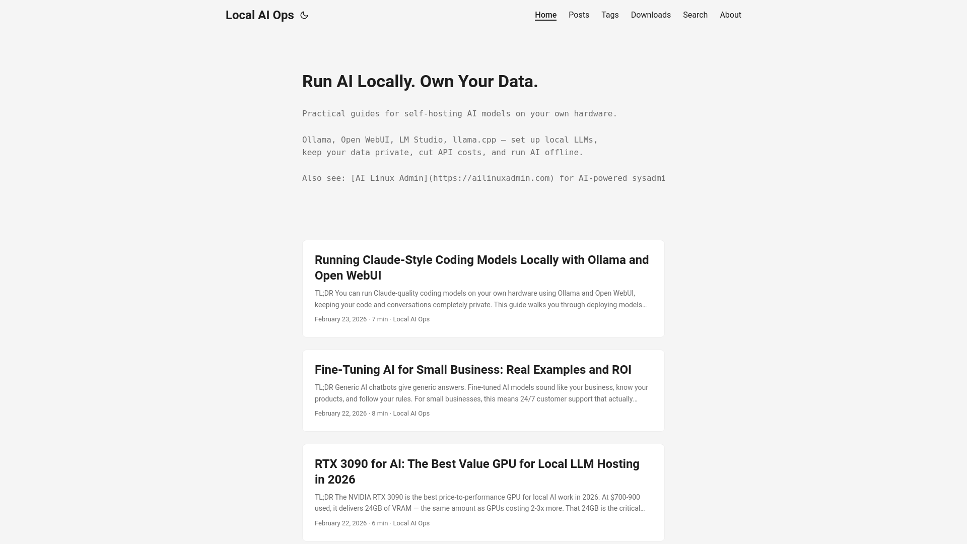 website screenshot of https://localaiops.pages.dev/
