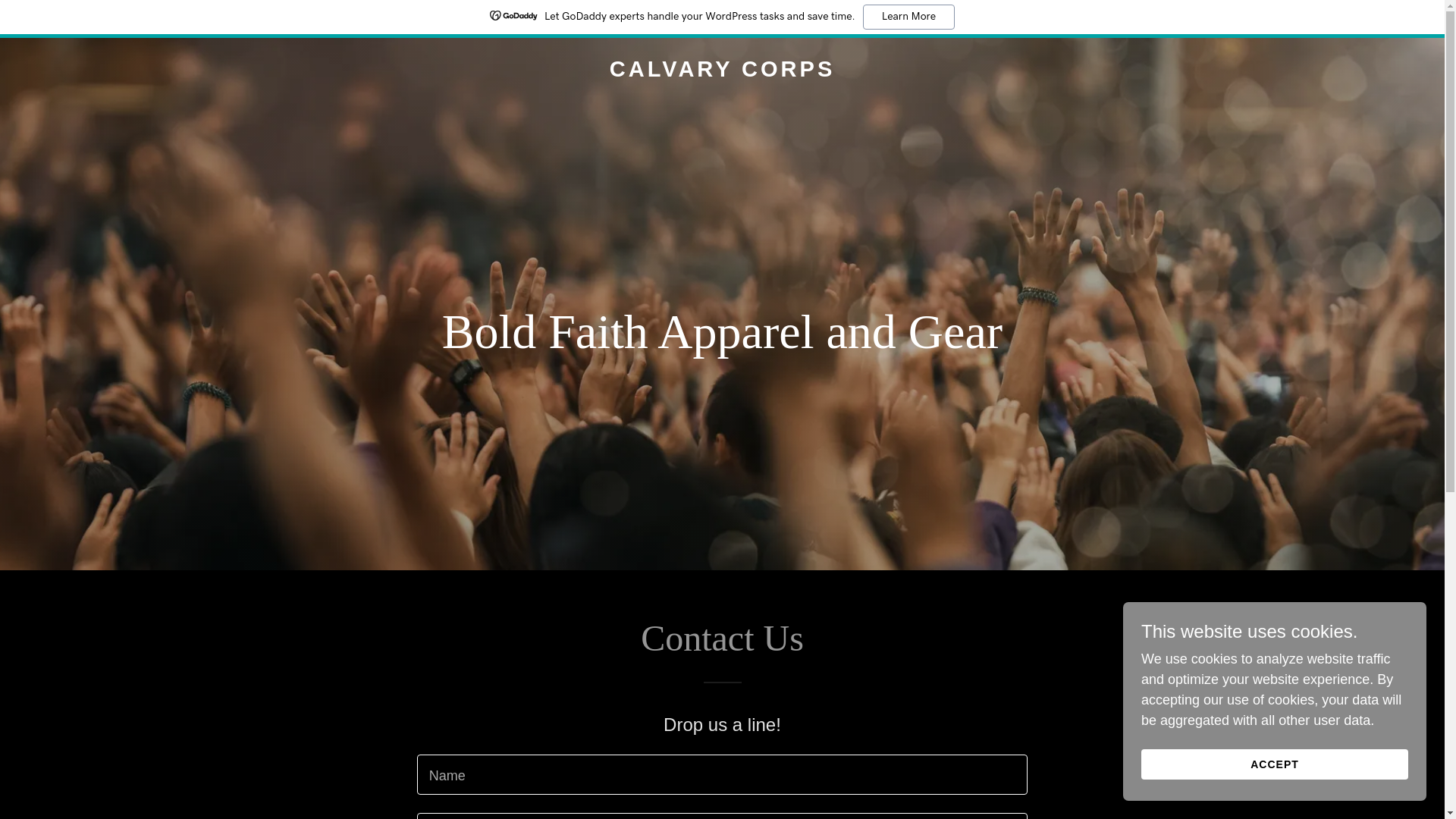 website screenshot of https://calvarycorps.com/