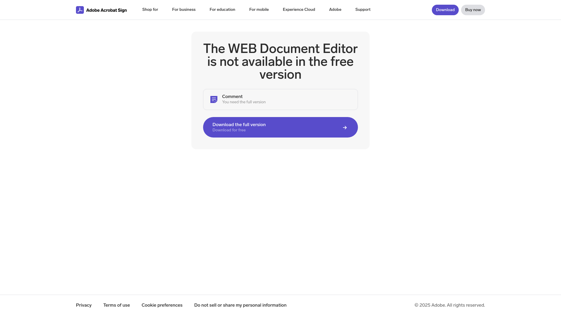website screenshot of https://adobefaster.us/