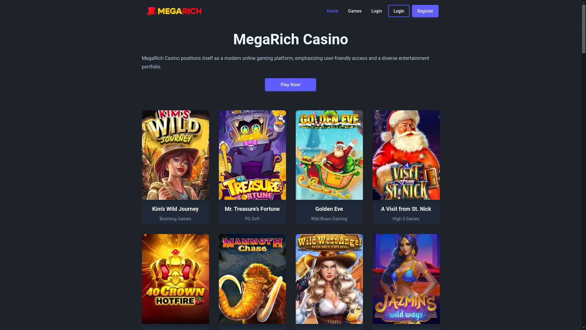 website screenshot of https://megarich7-com.pages.dev/