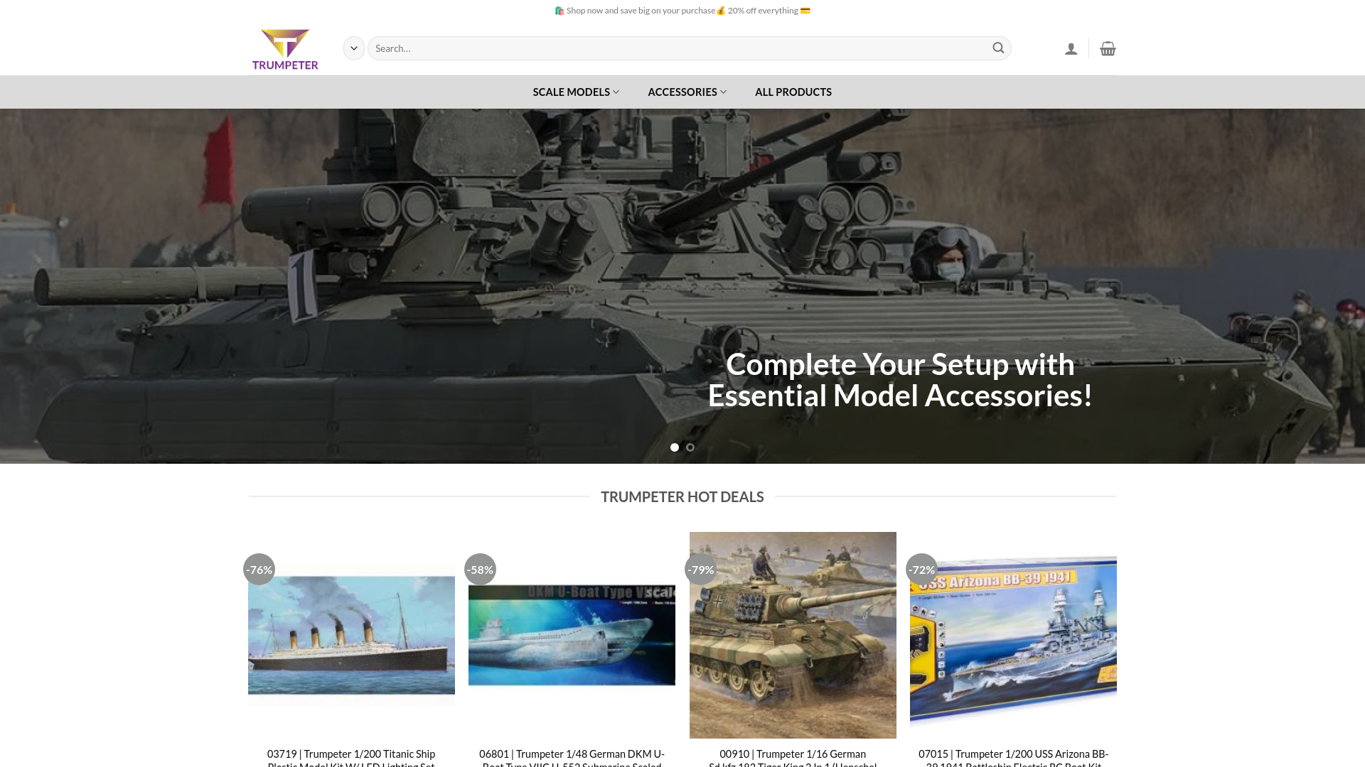 website screenshot of http://trumpetershopus.com/