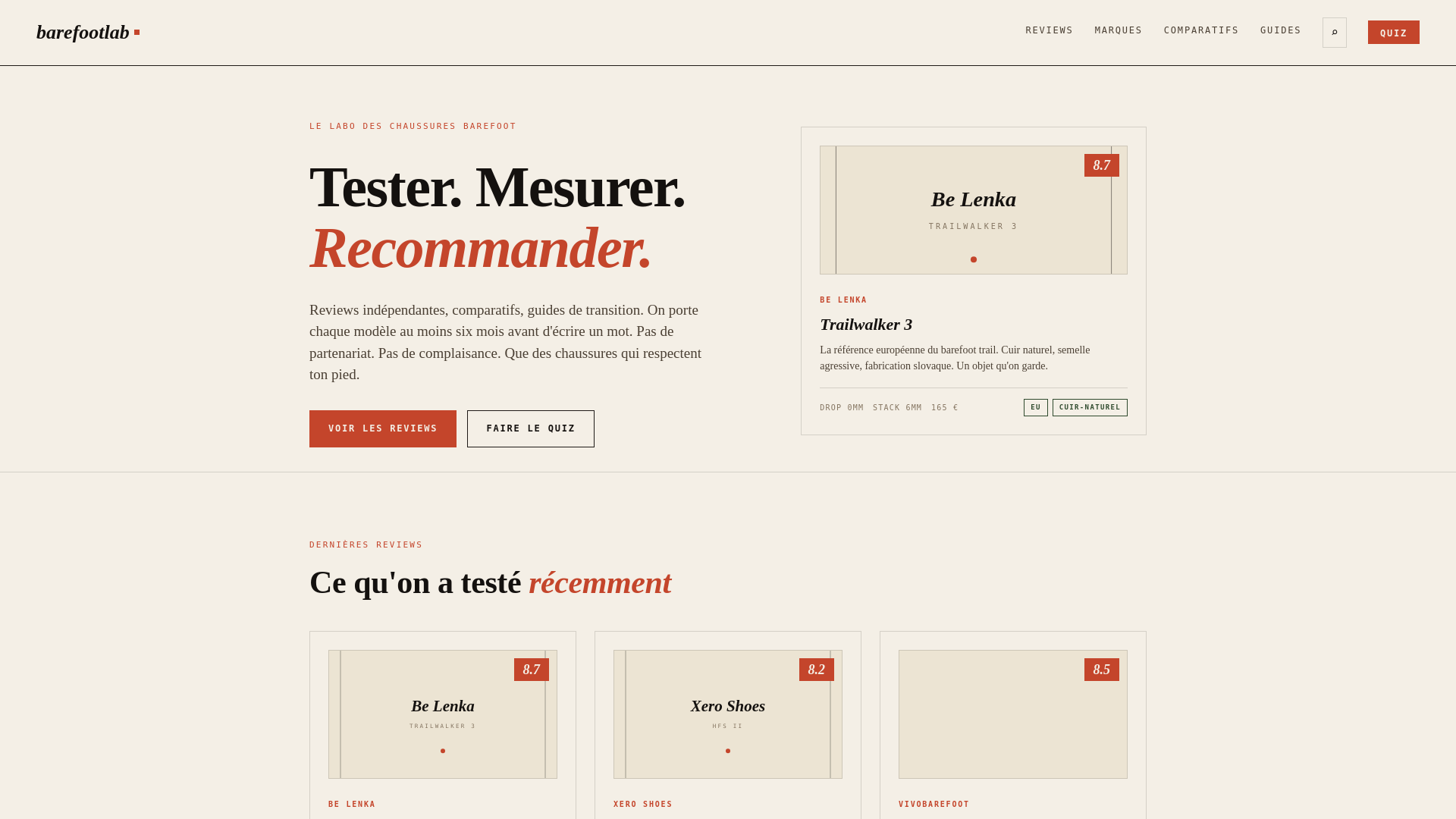 website screenshot of https://barefootlab.pages.dev/