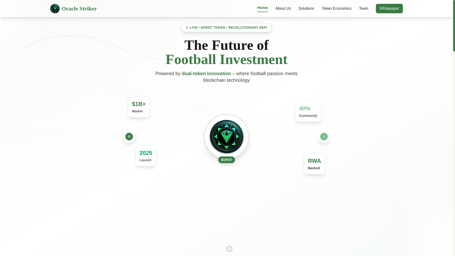 website screenshot of https://oraclestrikerorst.com/