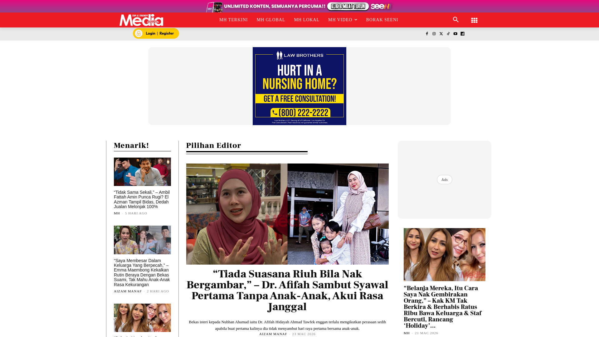 website screenshot of https://mediahiburan.my