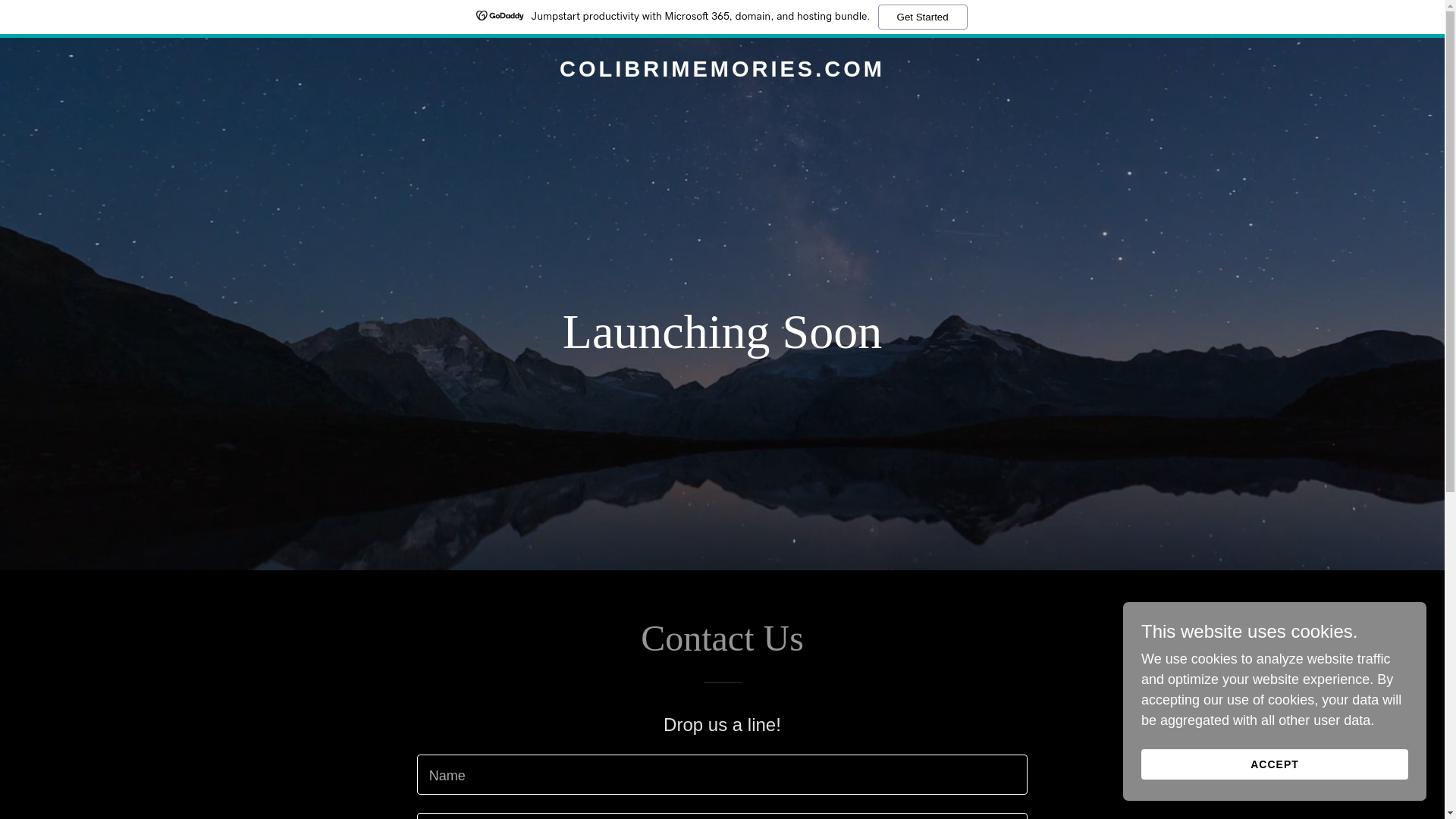 website screenshot of https://colibrimemories.com/