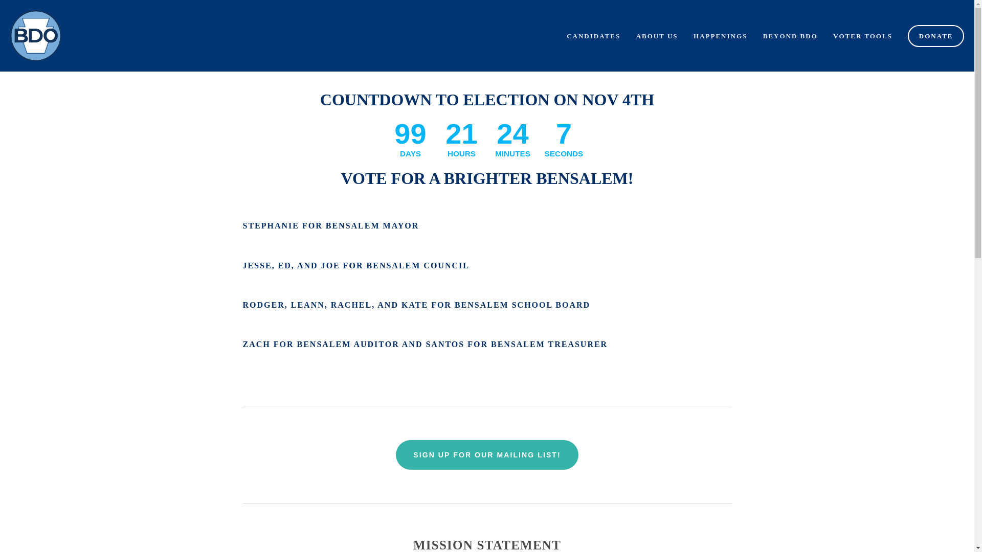 website screenshot of https://bensalemdems.com/