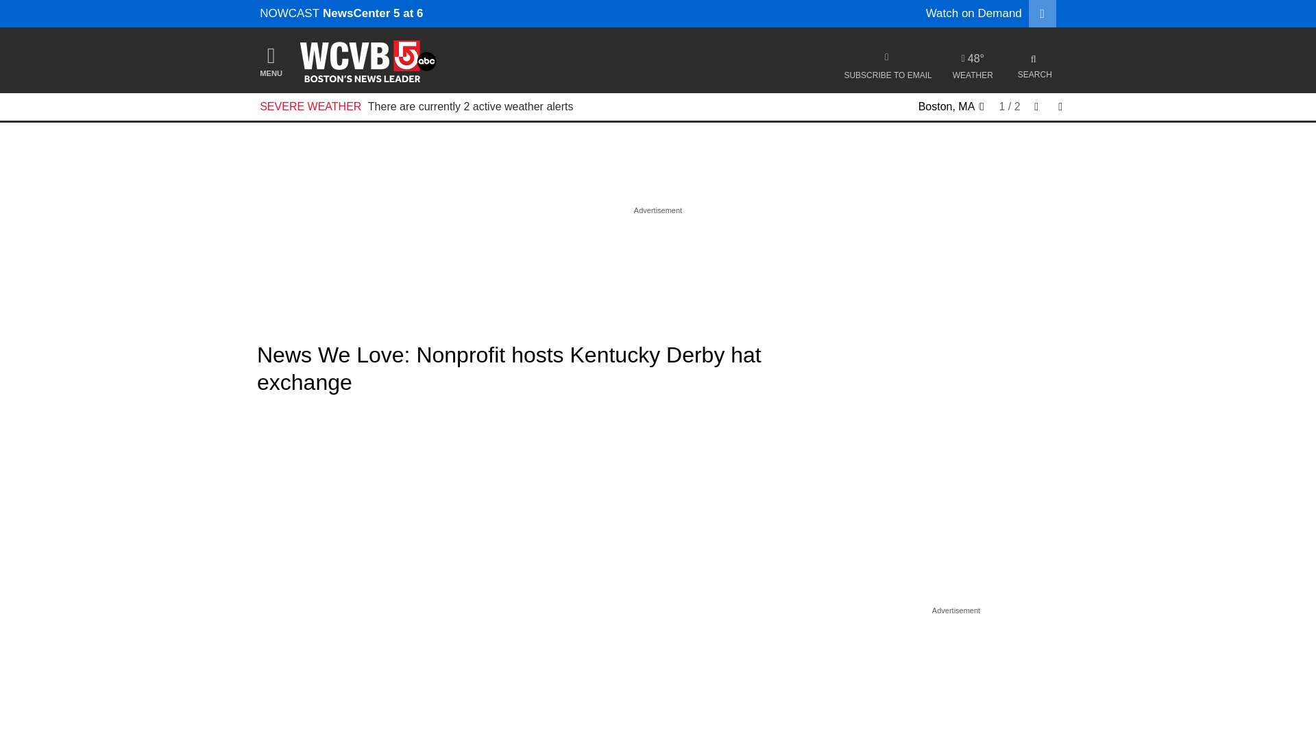 website screenshot of https://www.wcvb.com/article/kentucky-derby-hat-exchange/70814846