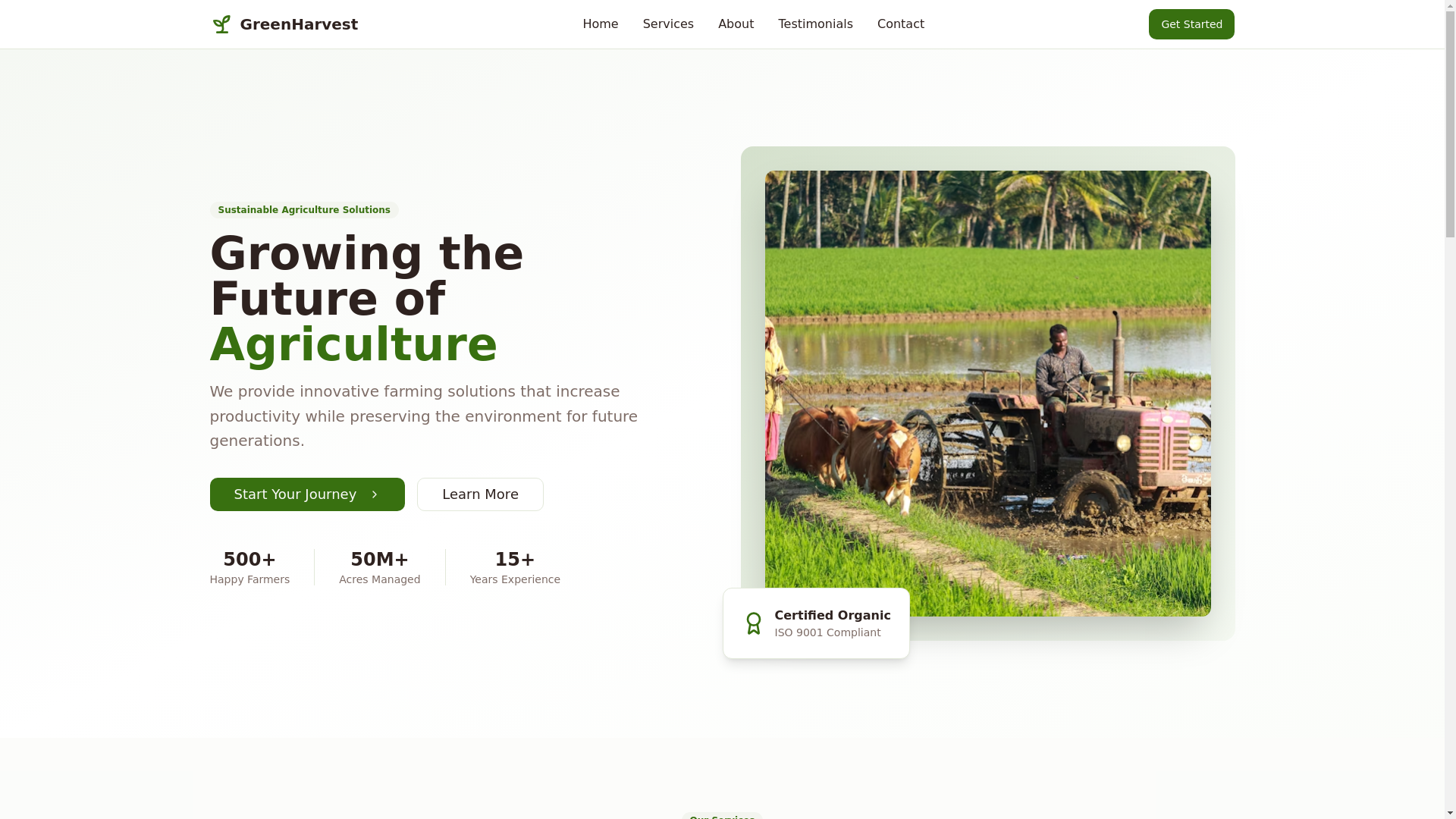 website screenshot of https://ushaagventure.com/