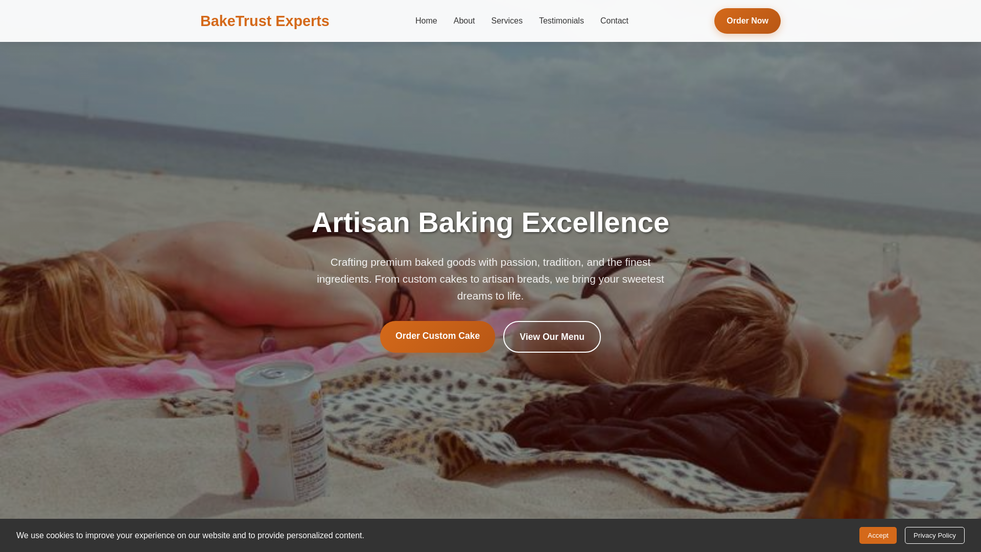 website screenshot of https://baketrustexperts.digital/
