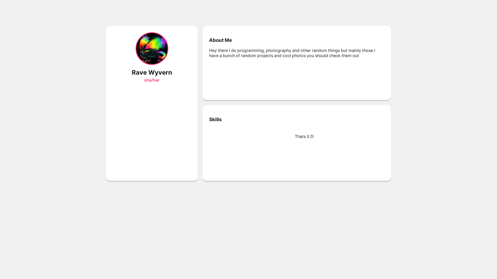 website screenshot of https://novawolf.me/