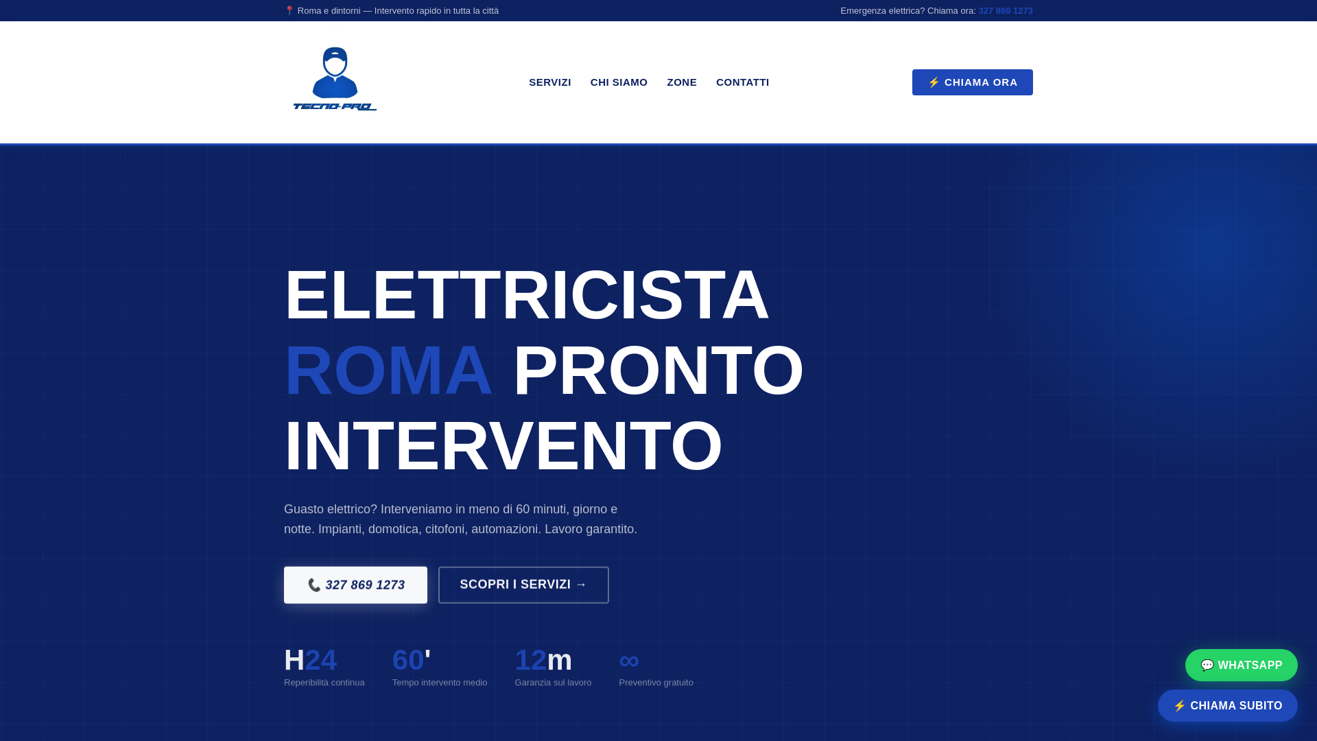 website screenshot of https://tecnopro-roma.it/