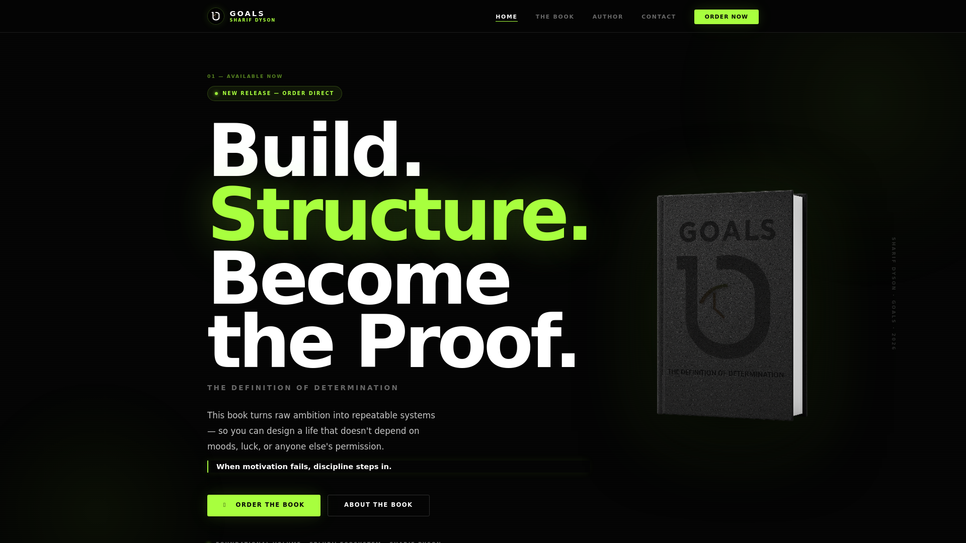 website screenshot of https://goalsthebook.com/