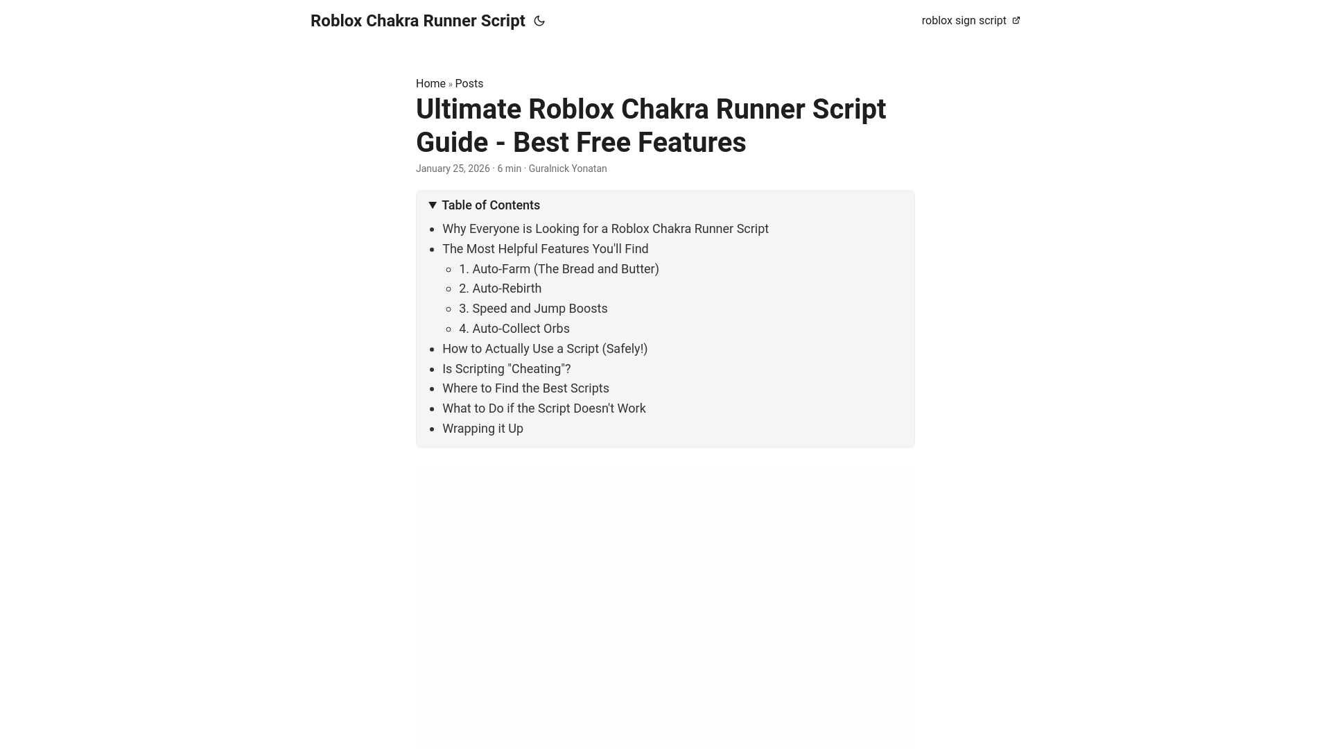website screenshot of https://robloxchakrarunnerscript.pages.dev/