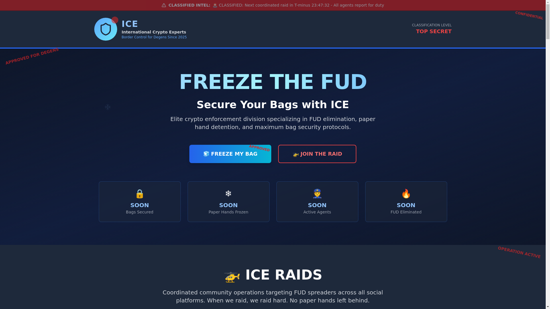 website screenshot of https://icetoken.ai/