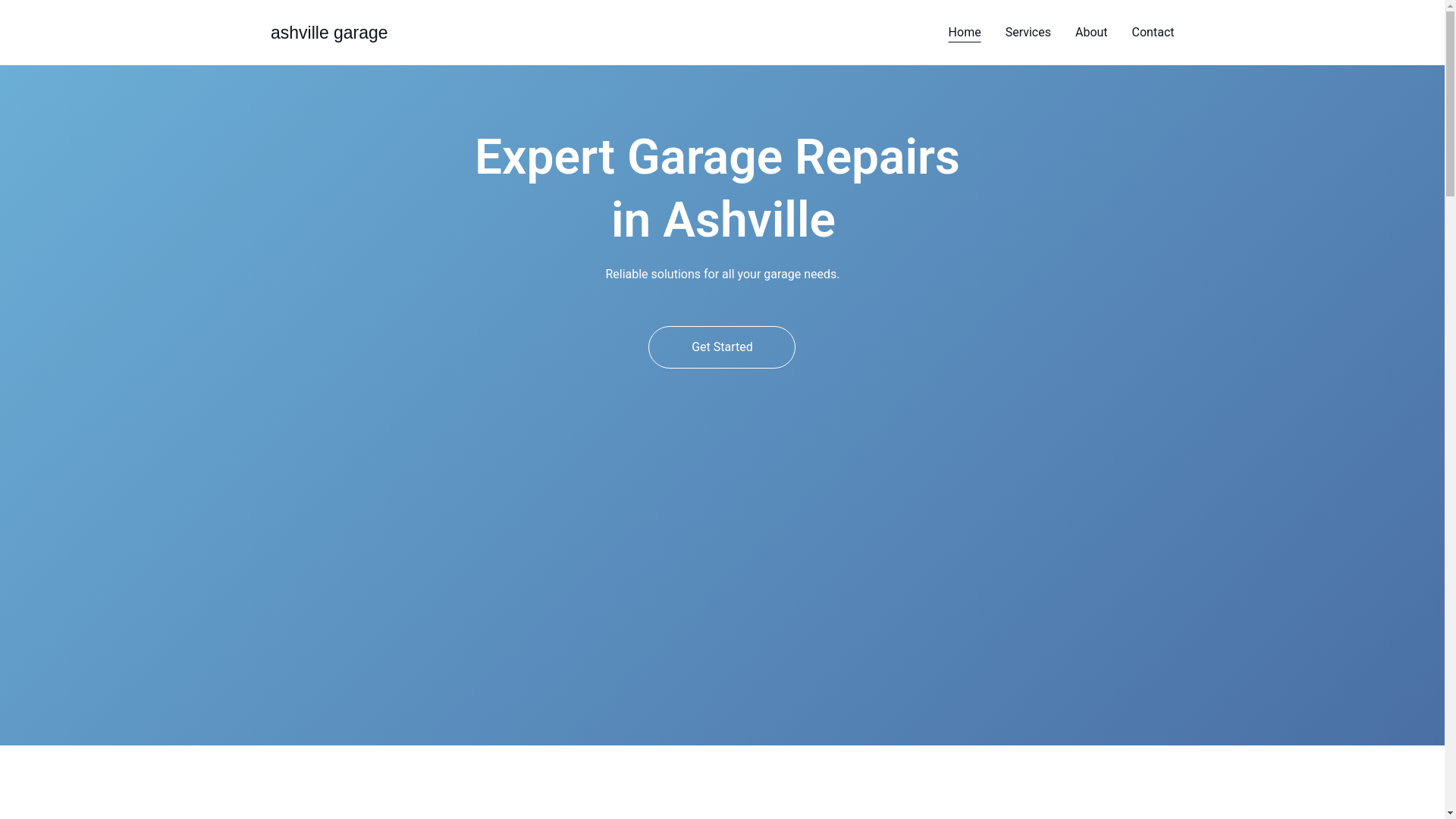 website screenshot of https://ashevillegarage.com/