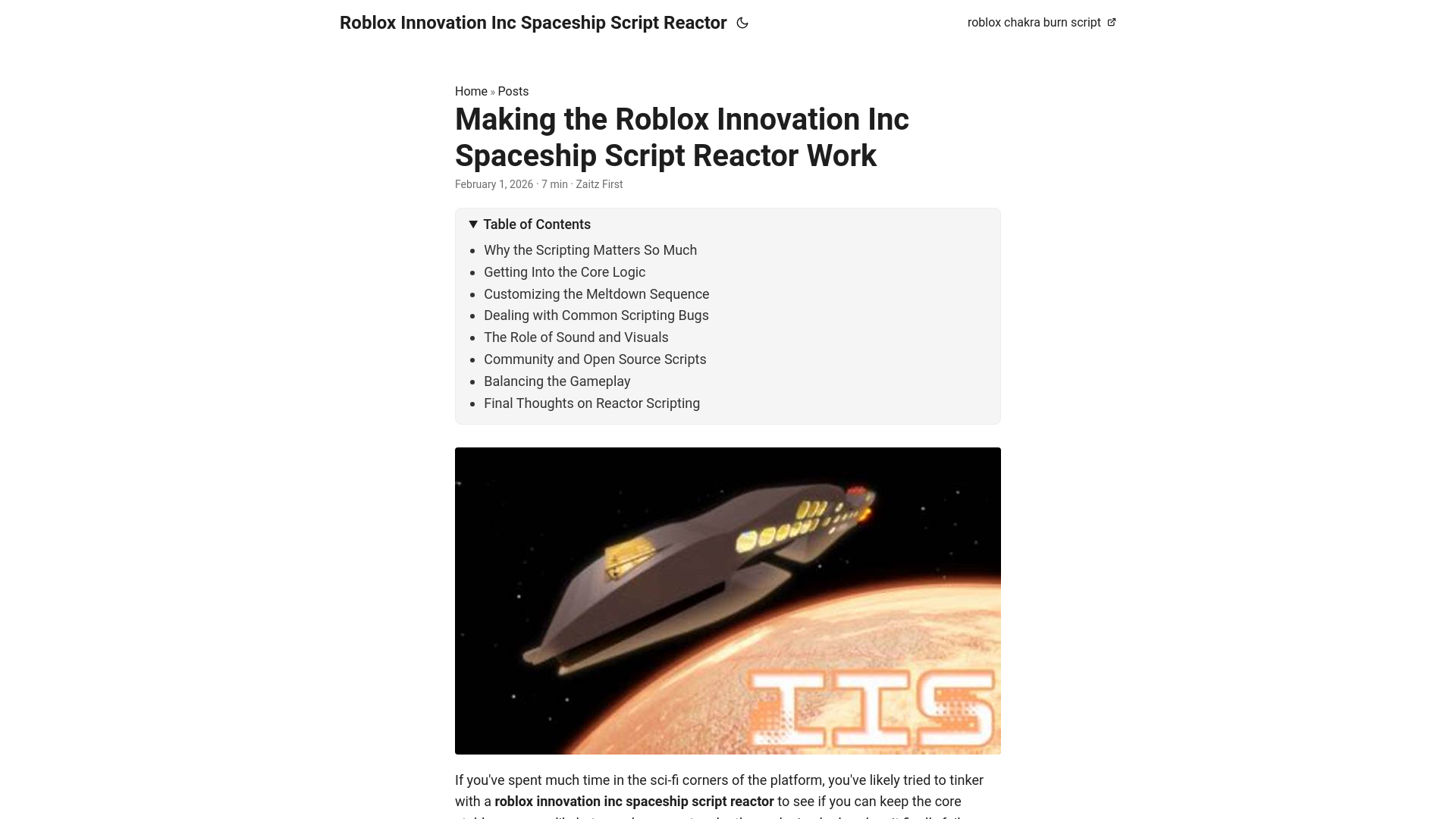 website screenshot of https://roblox-innovation-inc-spaceship-script-reactor.pages.dev/