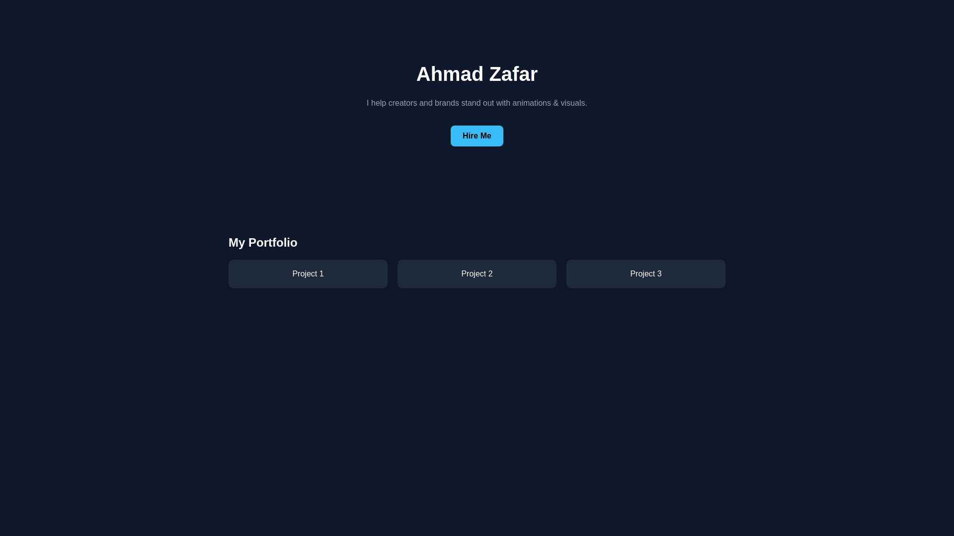 website screenshot of https://ahmadzafar.uk/