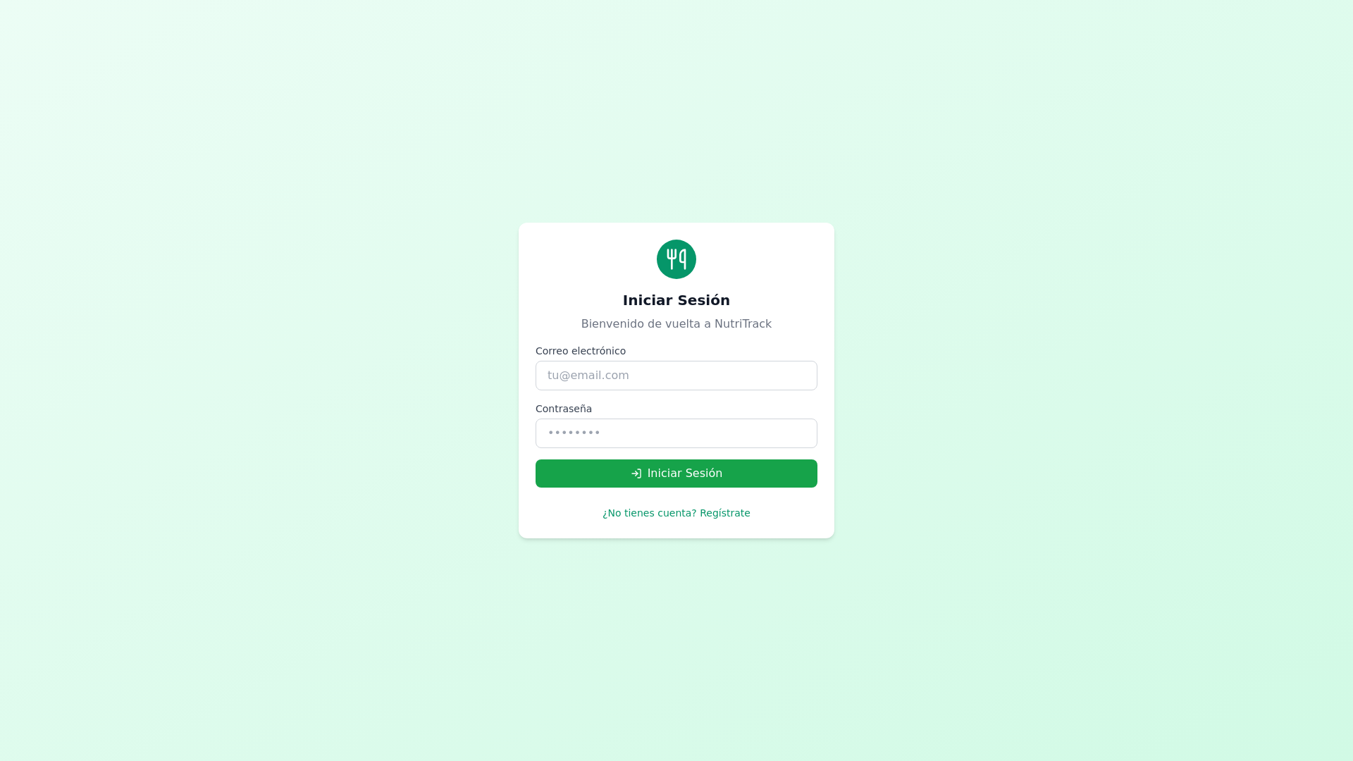 website screenshot of https://nutritrack-a7i.pages.dev/