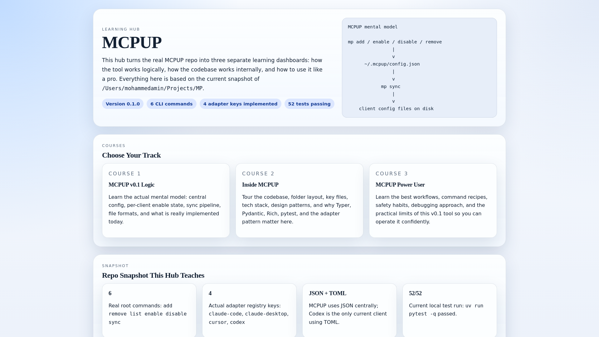 website screenshot of https://mcpup-learning-mohammedamin.pages.dev/