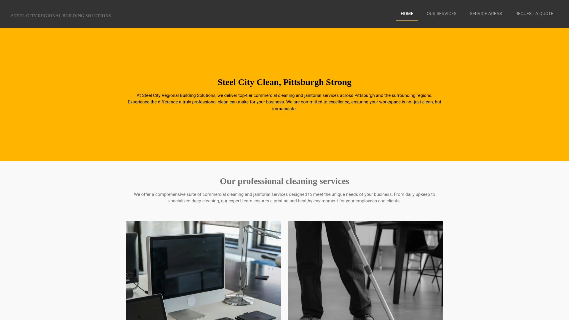 website screenshot of https://steelcityregionalbuildingsolutions.com/
